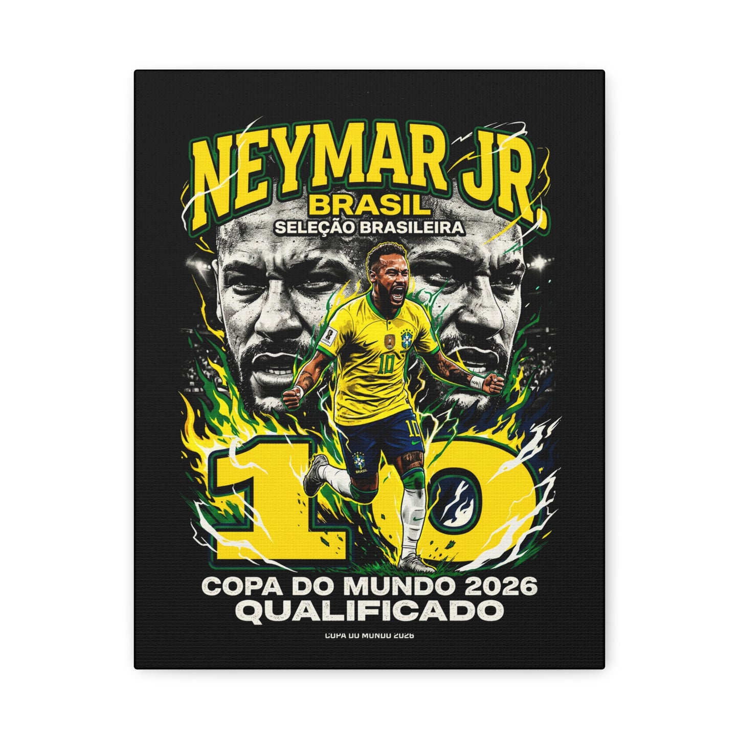 Neymar - Matte Canvas, Stretched, 1.25"