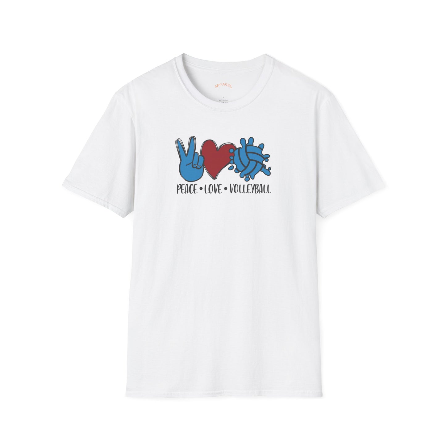 Peace Love Volleyball Unisex T-Shirt, Casual Tee, Sports Apparel, Gift for Volleyball Lovers, Summer Fashion