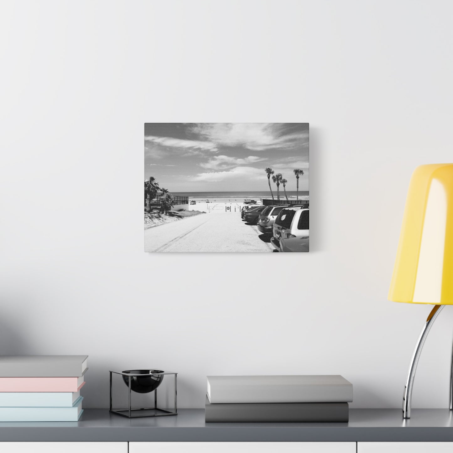Serene Black & White Beach Vibes - Canvas Art