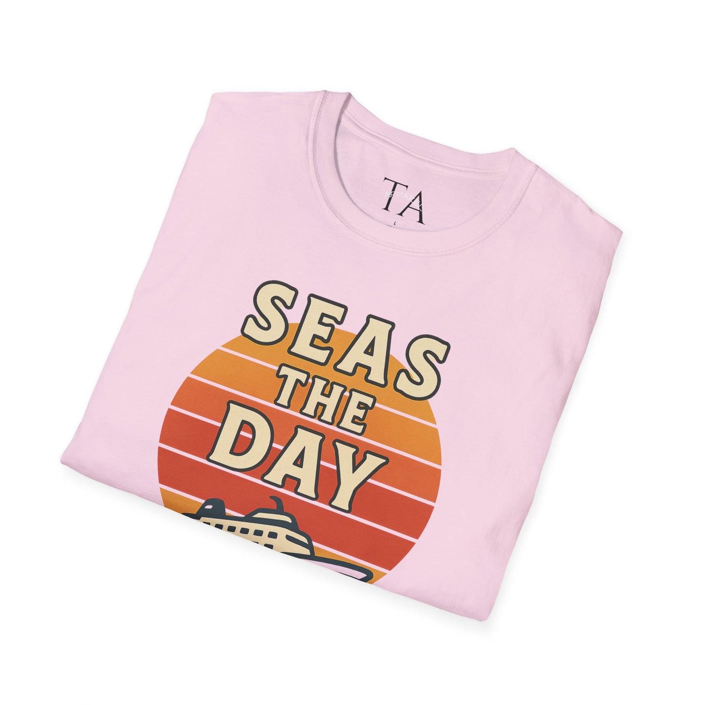 Seas the Day Unisex T-Shirt, Vintage Cruise Tee, Nautical Graphic Shirt, Summer Vacation Apparel, Beach Lover Gift