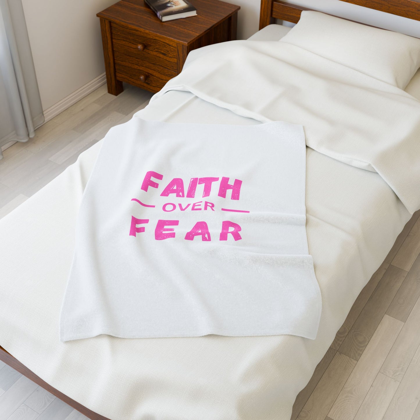 Faith Inspired Faith Over Fear Cozy Velveteen Plush Blanket with Motivational Quote - Perfect for Home Decor, Gifts, and Comfort, Faith over Fear, Inspirational [...]