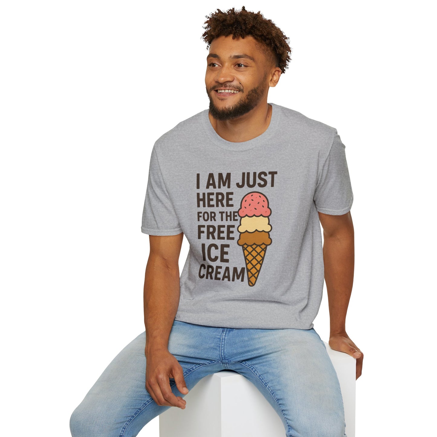 Ice Cream Lover's Unisex T-Shirt, Funny Graphic Tee, Summer Apparel, Sweet Treats Gift, Birthday Humor Shirt