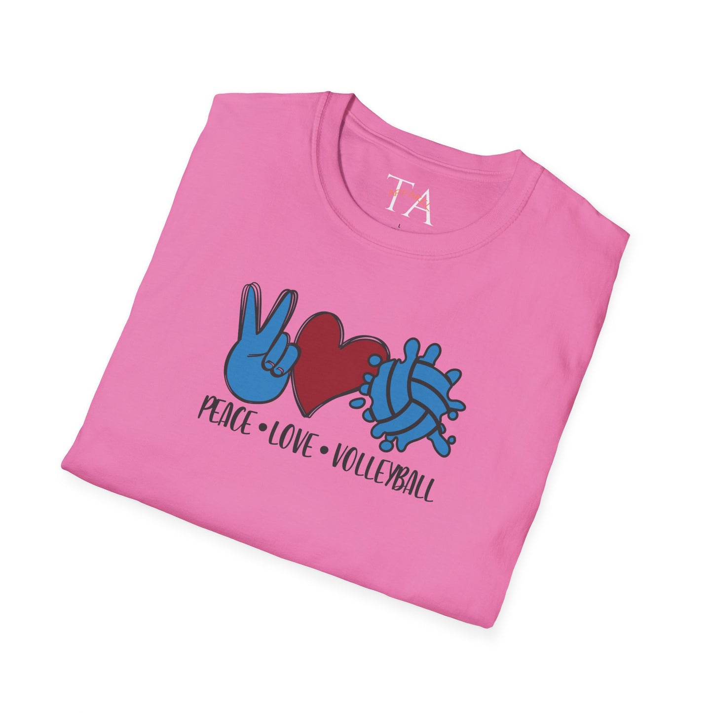 Peace Love Volleyball Unisex T-Shirt, Casual Tee, Sports Apparel, Gift for Volleyball Lovers, Summer Fashion