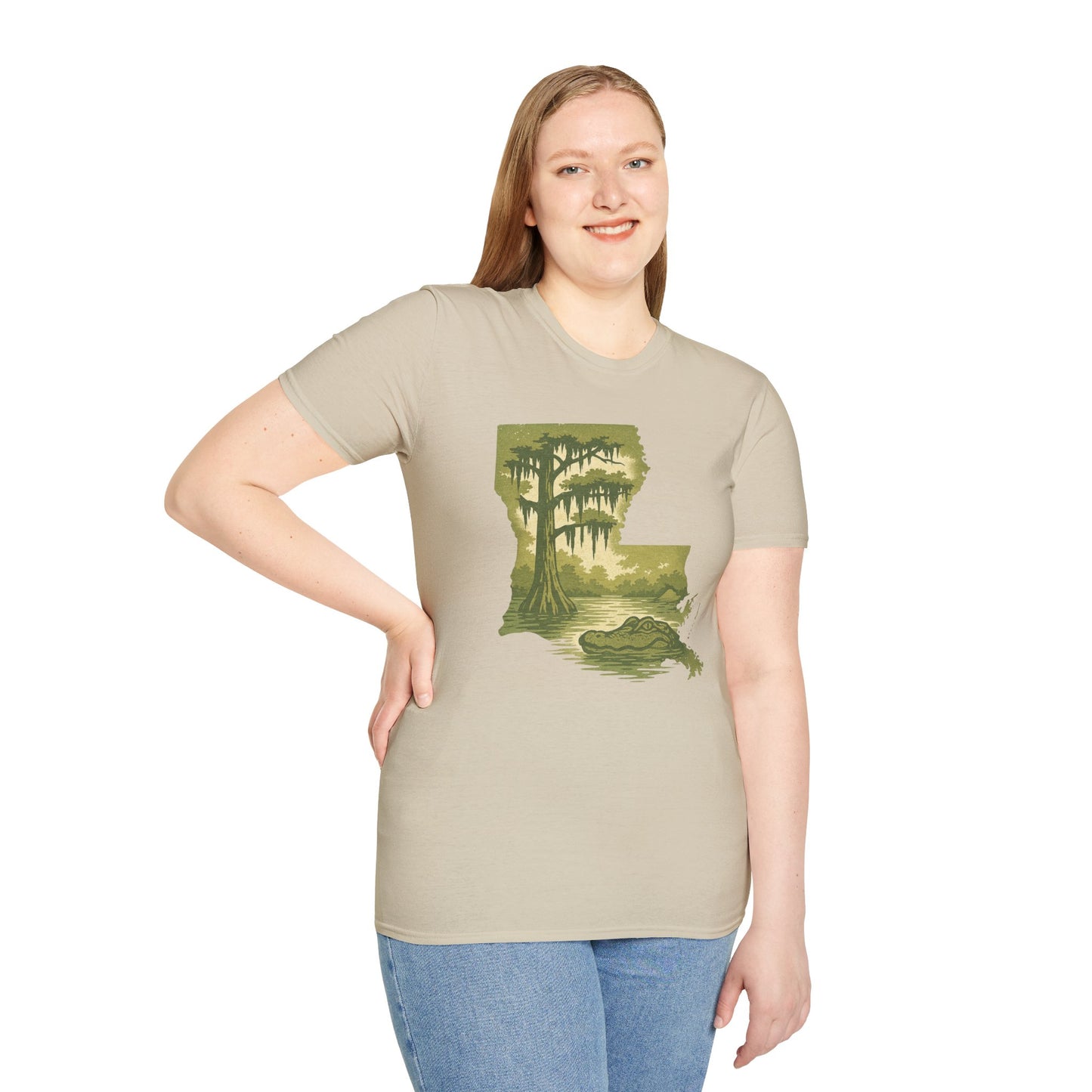 Louisiana Nature T-Shirt, Gift for Nature Lovers, Unisex Tee, Travel Souvenir, Outdoor Enthusiast Apparel, Urban Jungle Style