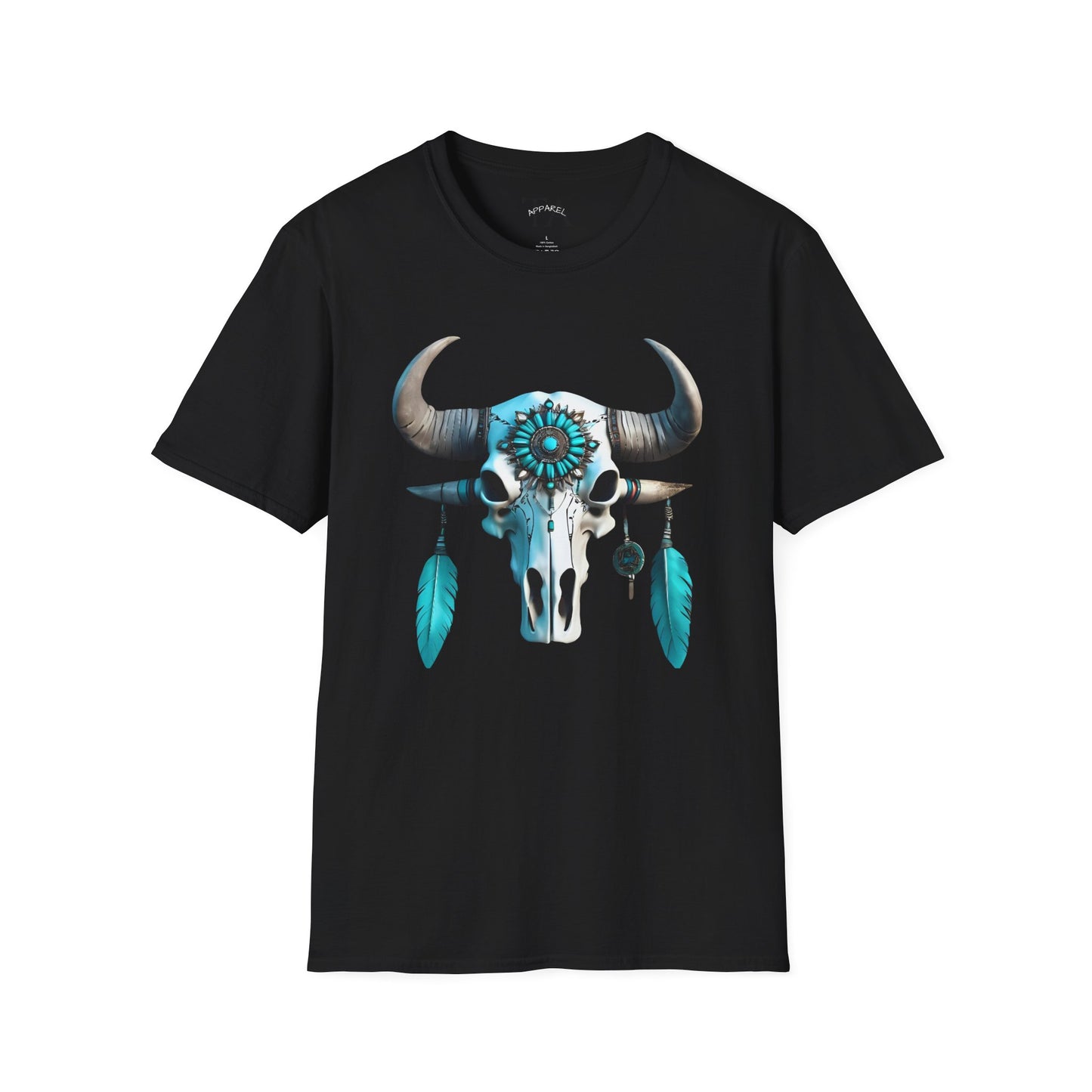 Native American Turquoise Buffalo Skull Tee - Unisex Jersey