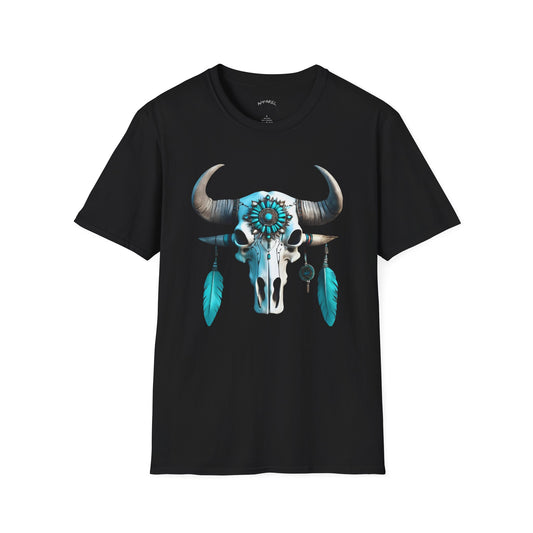 Native American Turquoise Buffalo Skull Tee - Unisex Jersey