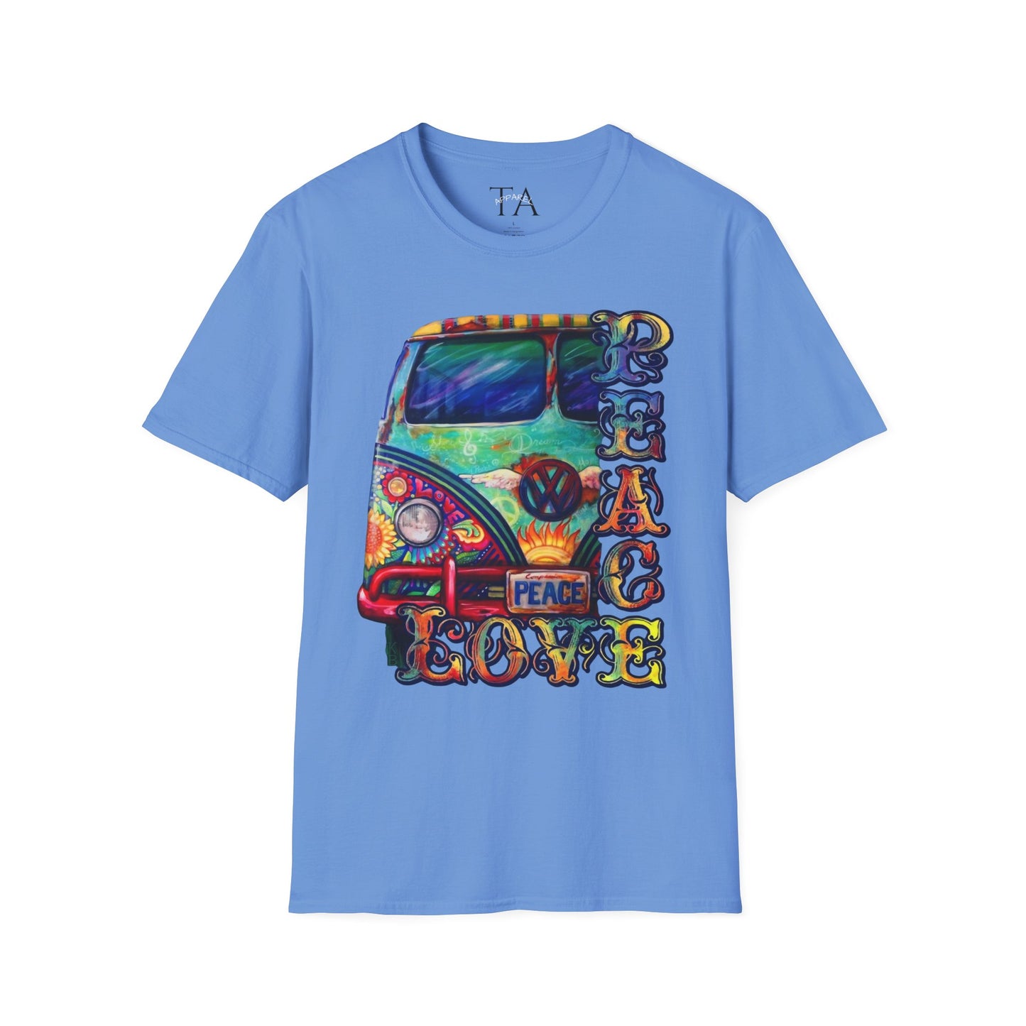 VW Groovy Peace & Love Retro Festival Shirt Tie-Dye T-Shirt