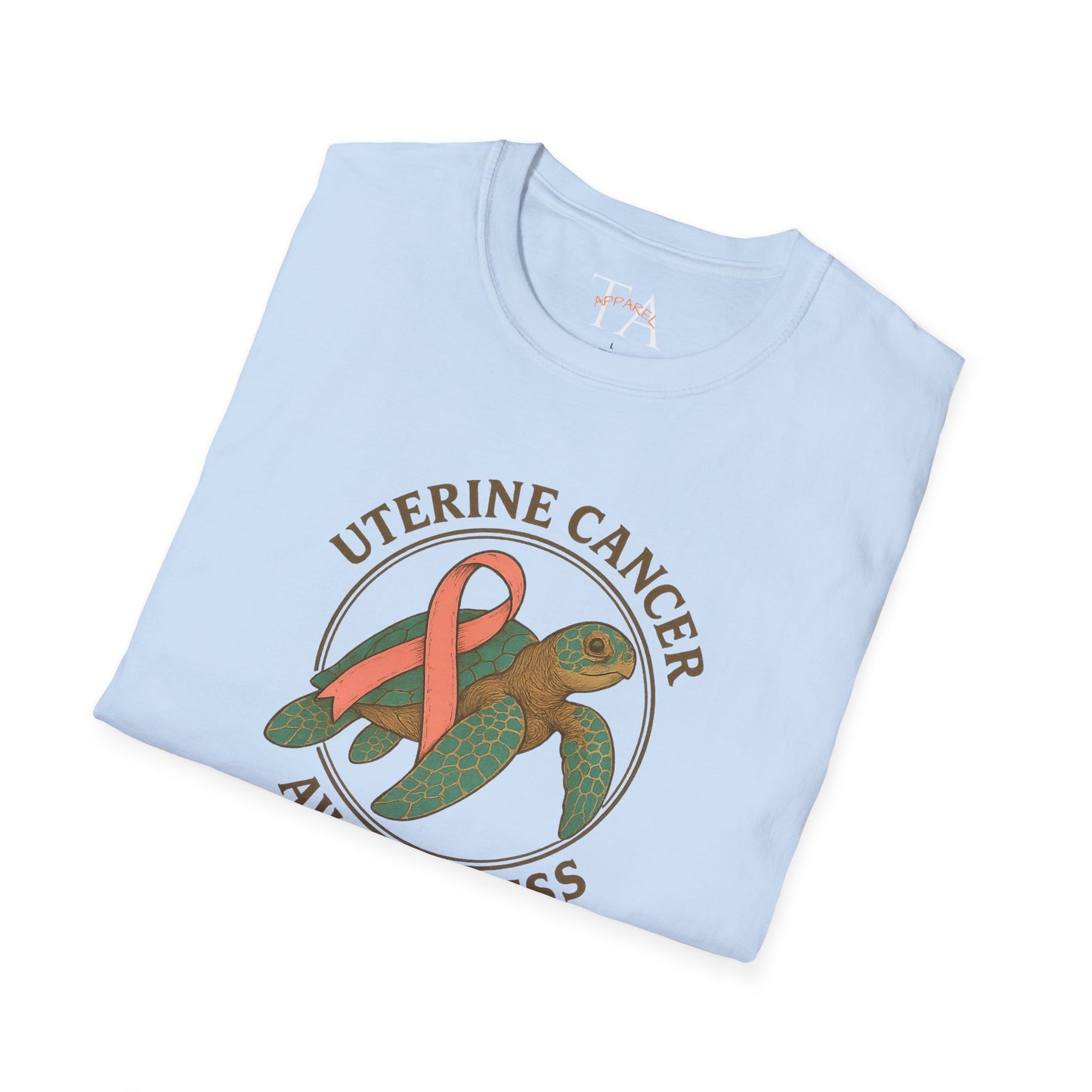 Uterine Cancer Awareness T-Shirt, Unisex Softstyle Tee, Supportive Apparel, Awareness Month Gift, Cancer Support Shirt, Birthday Gift
