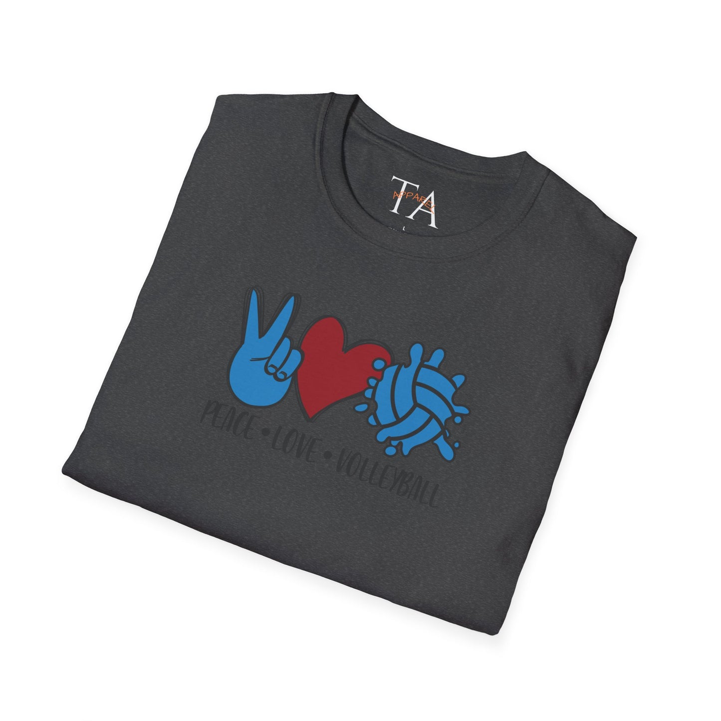 Peace Love Volleyball Unisex T-Shirt, Casual Tee, Sports Apparel, Gift for Volleyball Lovers, Summer Fashion