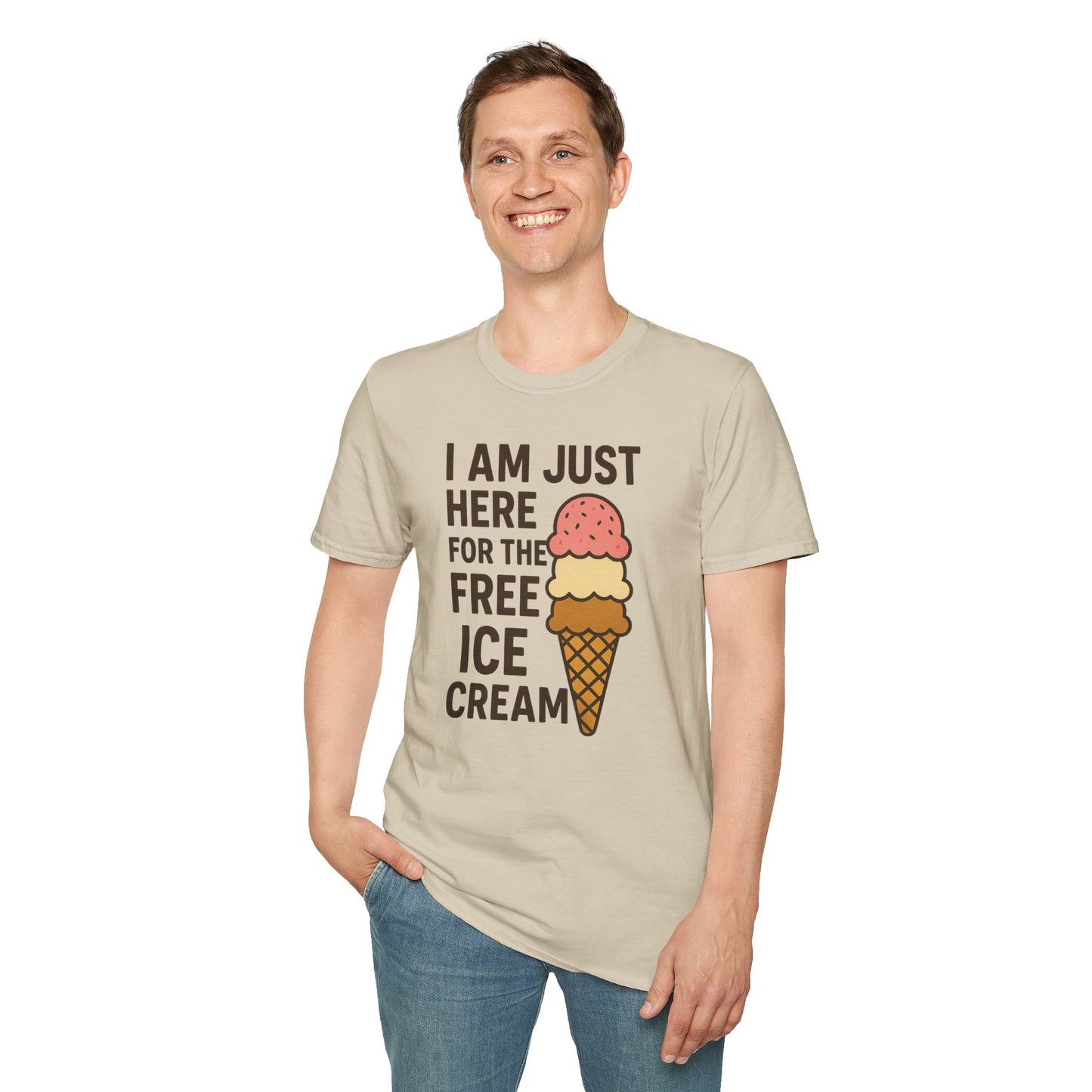 Ice Cream Lover's Unisex T-Shirt, Funny Graphic Tee, Summer Apparel, Sweet Treats Gift, Birthday Humor Shirt