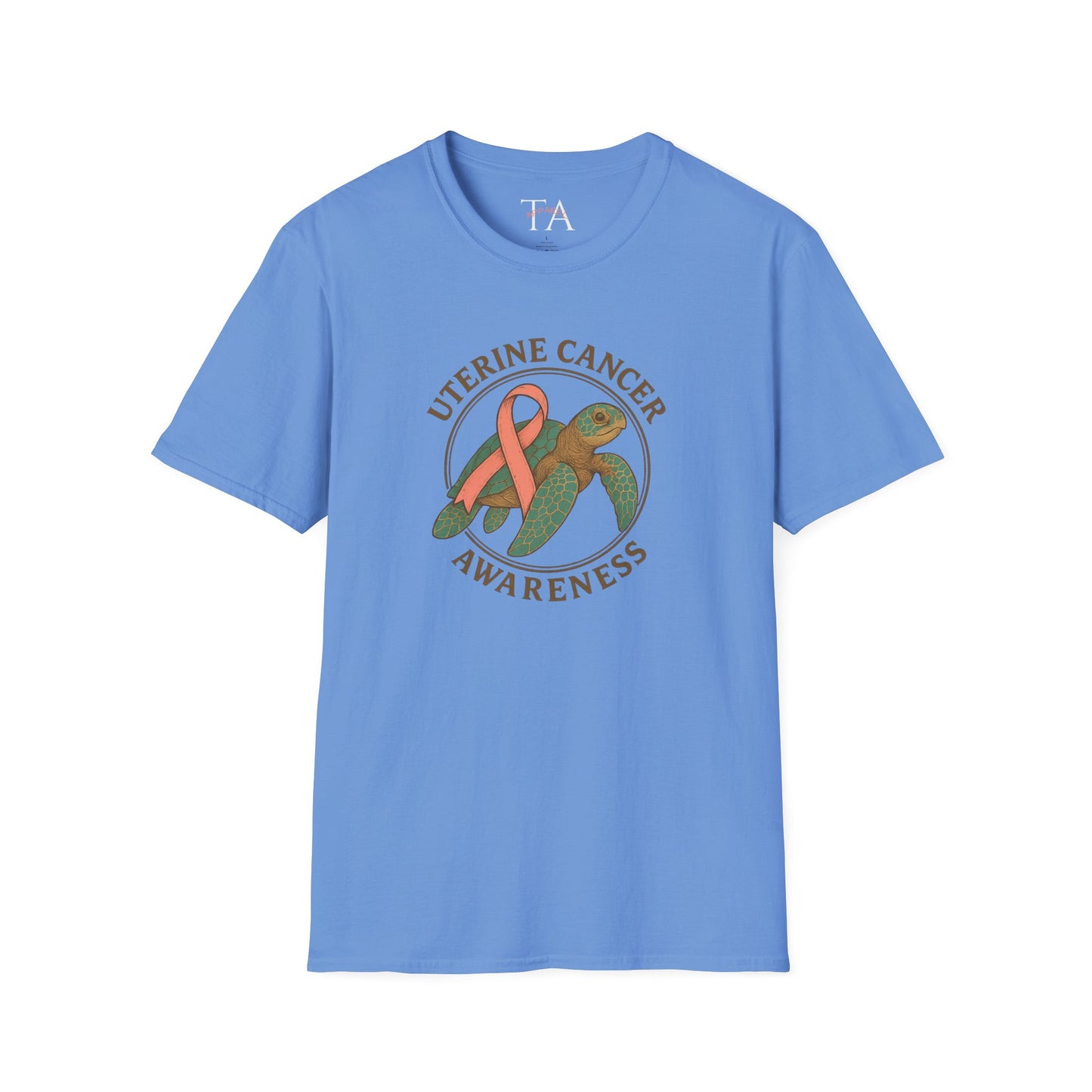 Uterine Cancer Awareness T-Shirt, Unisex Softstyle Tee, Supportive Apparel, Awareness Month Gift, Cancer Support Shirt, Birthday Gift