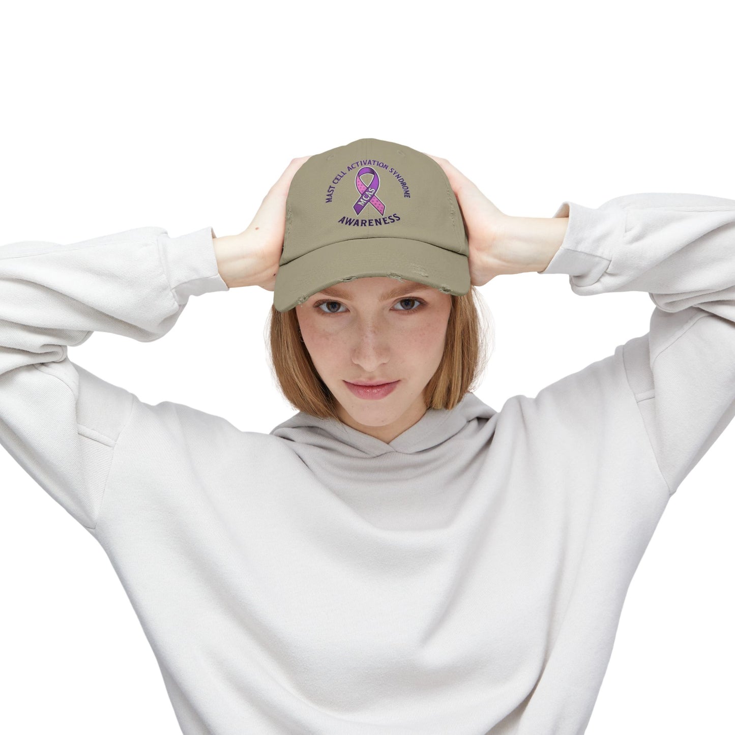 Mast Cell Activation Syndrome Unisex Distressed Awareness Hat