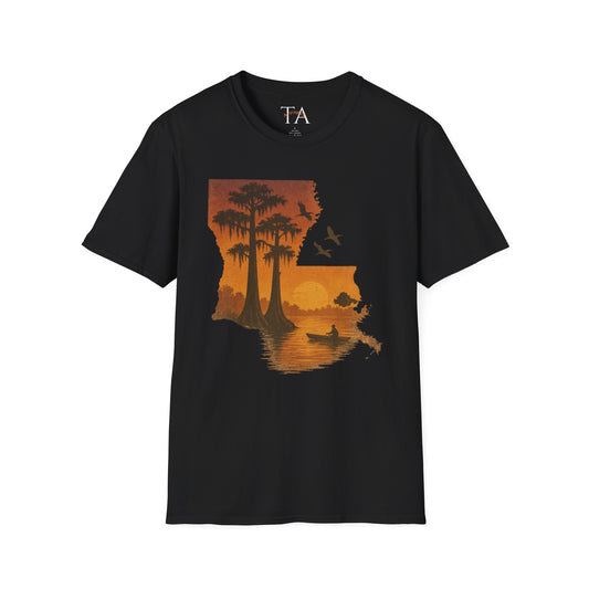 Louisiana Sunset T-Shirt, Unisex Beach Tee, Summer Vacation Shirt, Nature Lover Gift, Outdoor Adventure Apparel