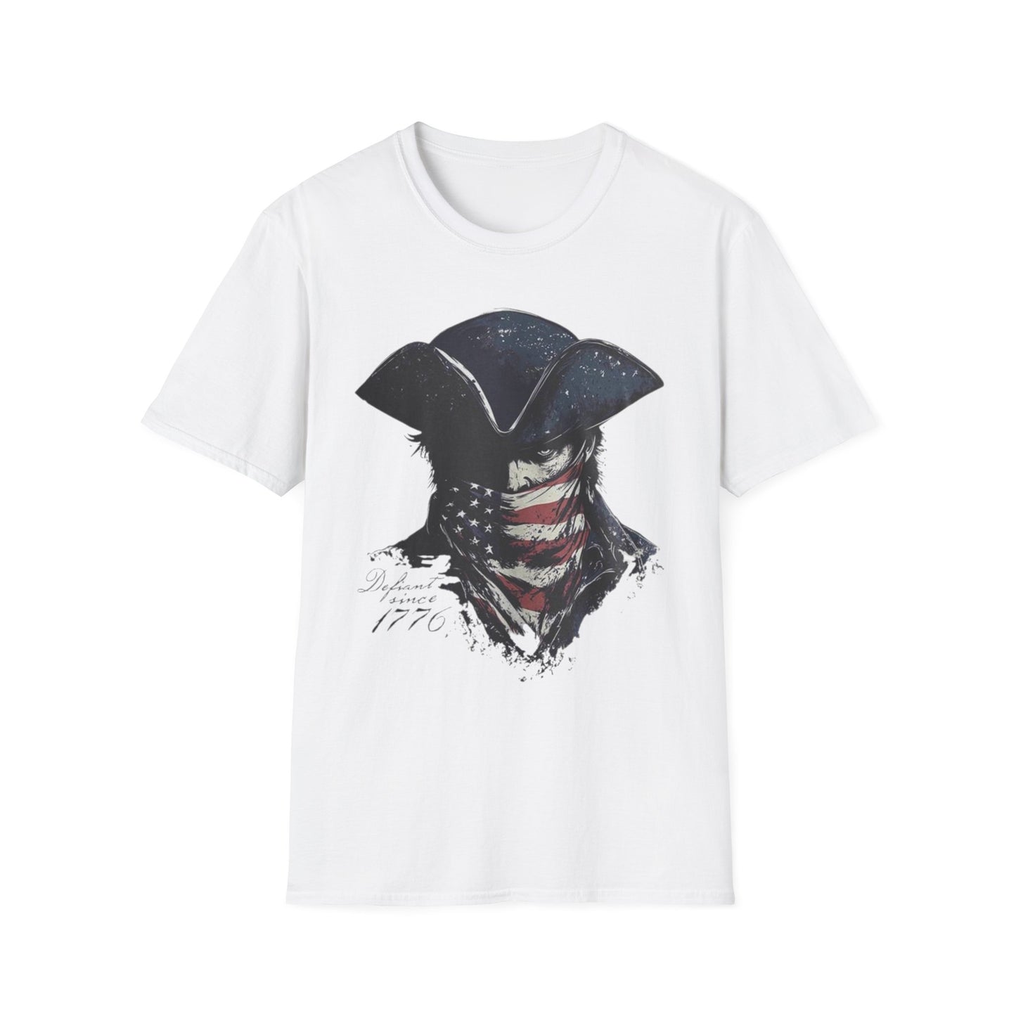 Patriotic Tricorn T-Shirt — 1776 Revolutionary Flag Bandana Tee