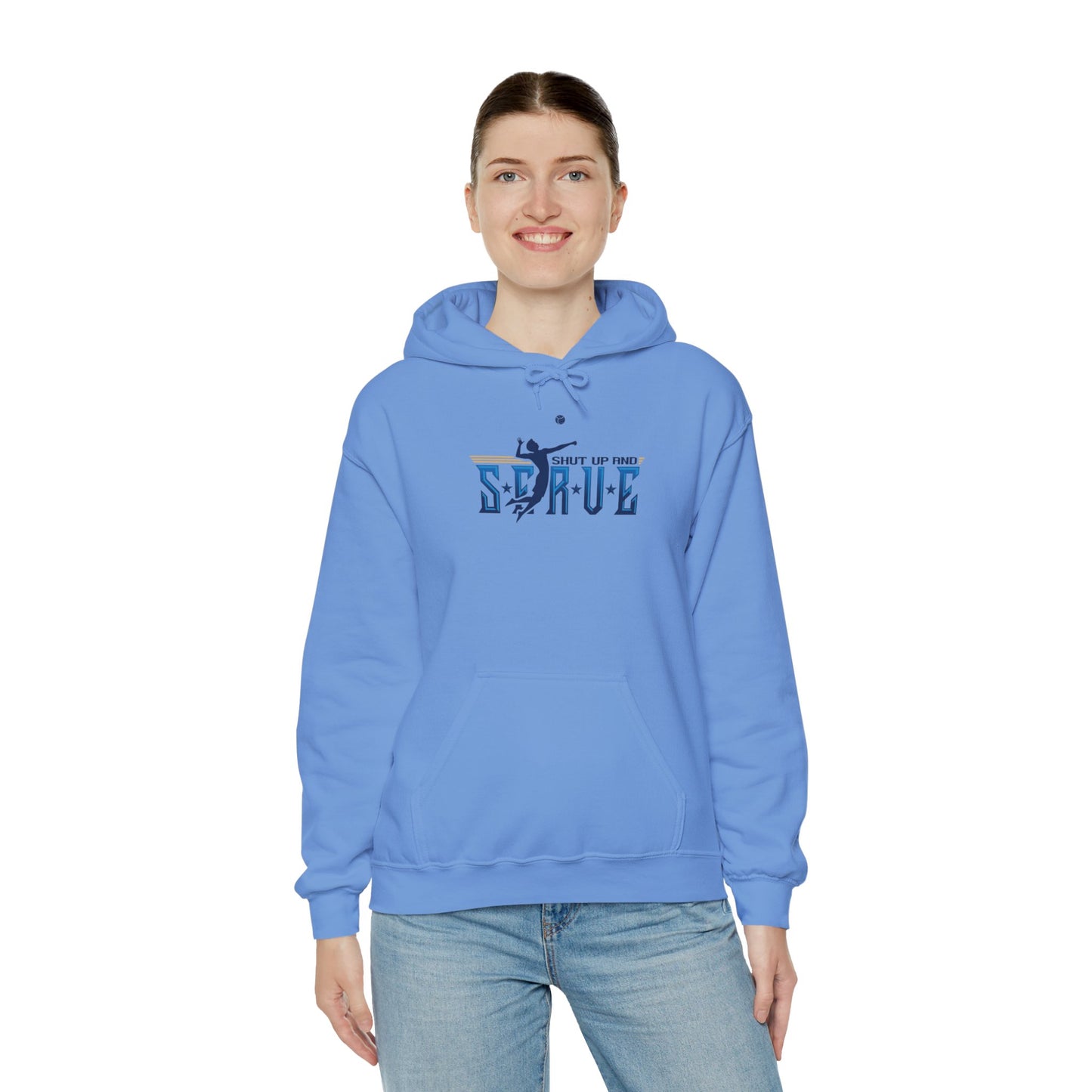 UPTIME Volleyball Hoodie with Serve Design, Unisex Sportswear, Perfect Gift for Athletes, Workout Gear, Cool Casual Wear, Back to School