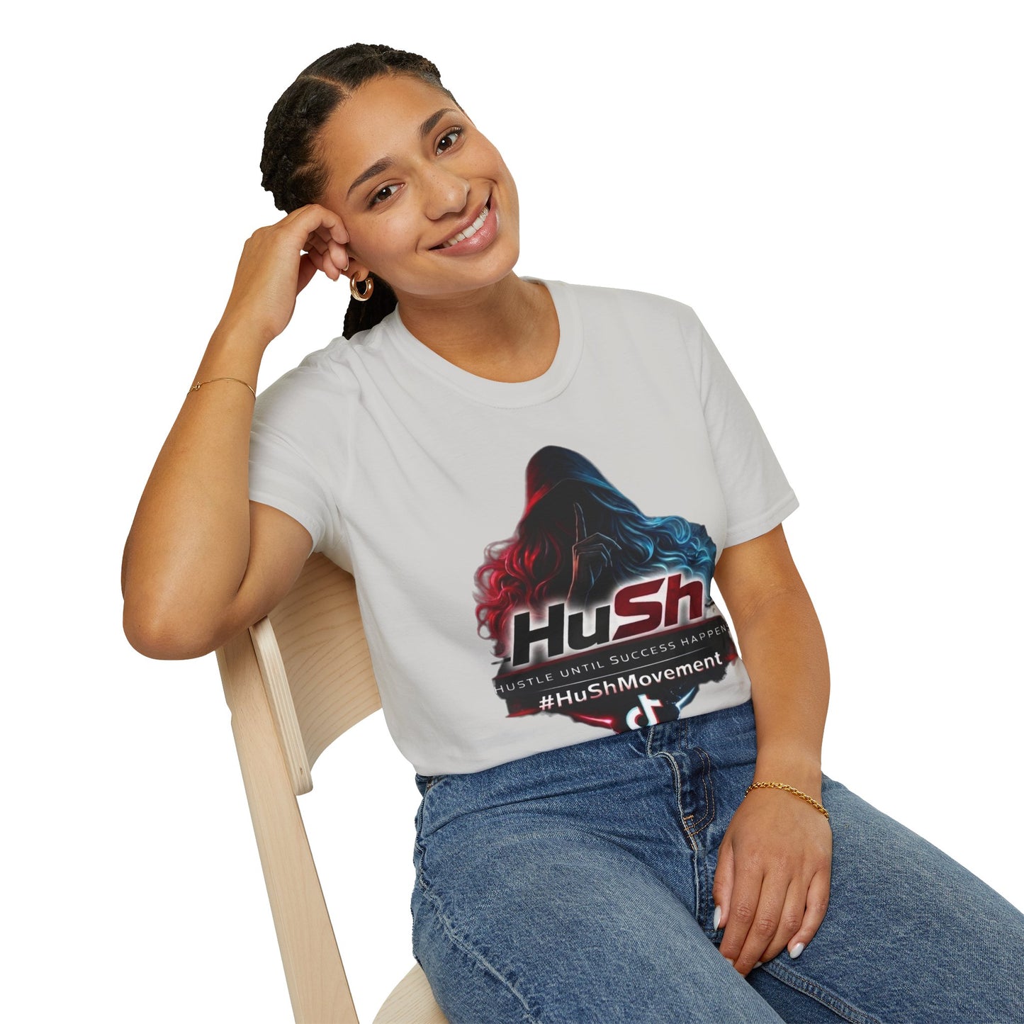 #HuSh Movement feminine Logo T-Shirt | Hustle Until Success Happens
