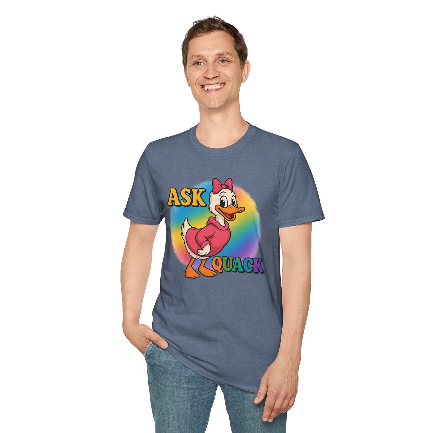 Ask Quack Duck Unisex T-Shirt - Funny Graphic Tee for Kids and Adults