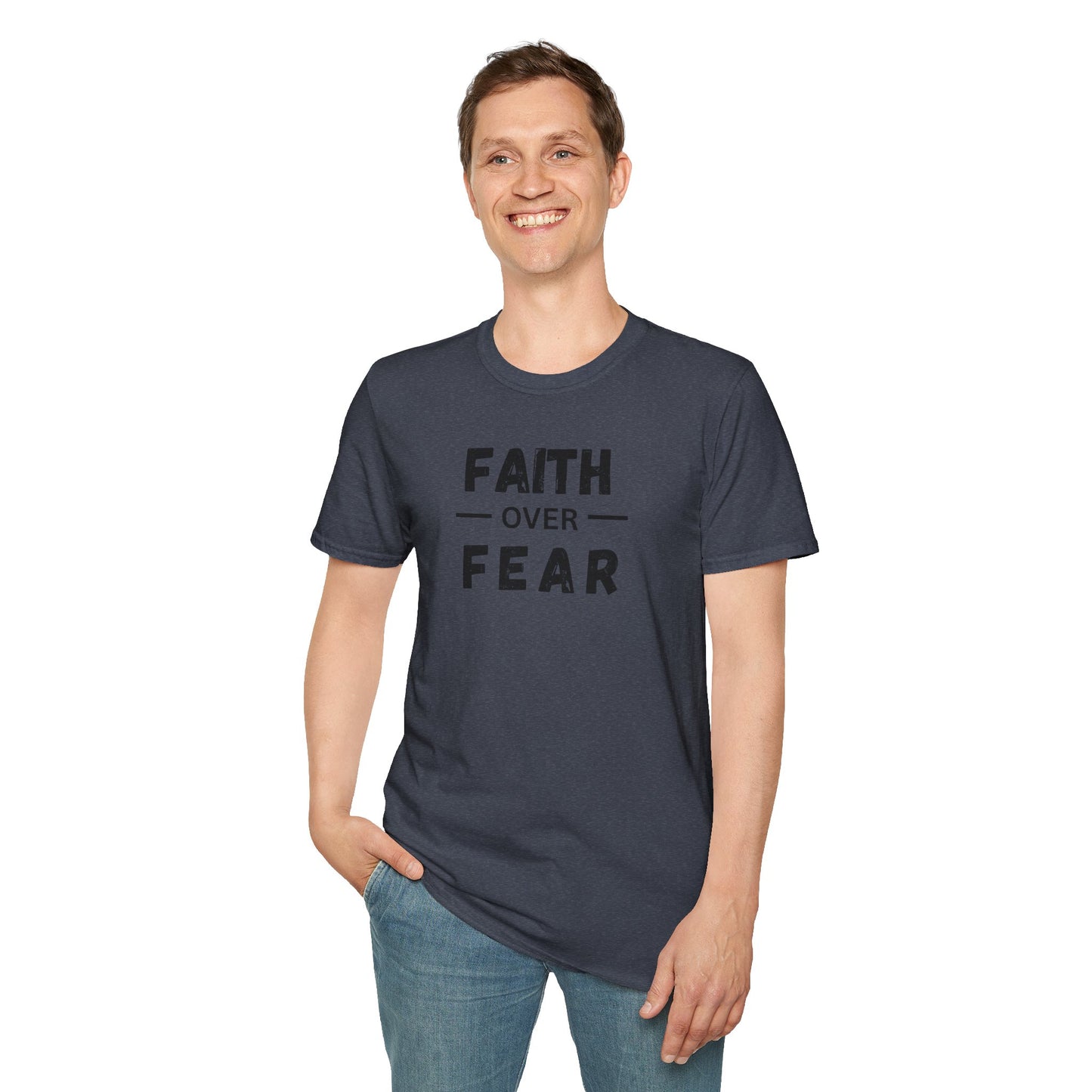 Faith Inspired Unisex T-Shirt - Faith Over Fear Design