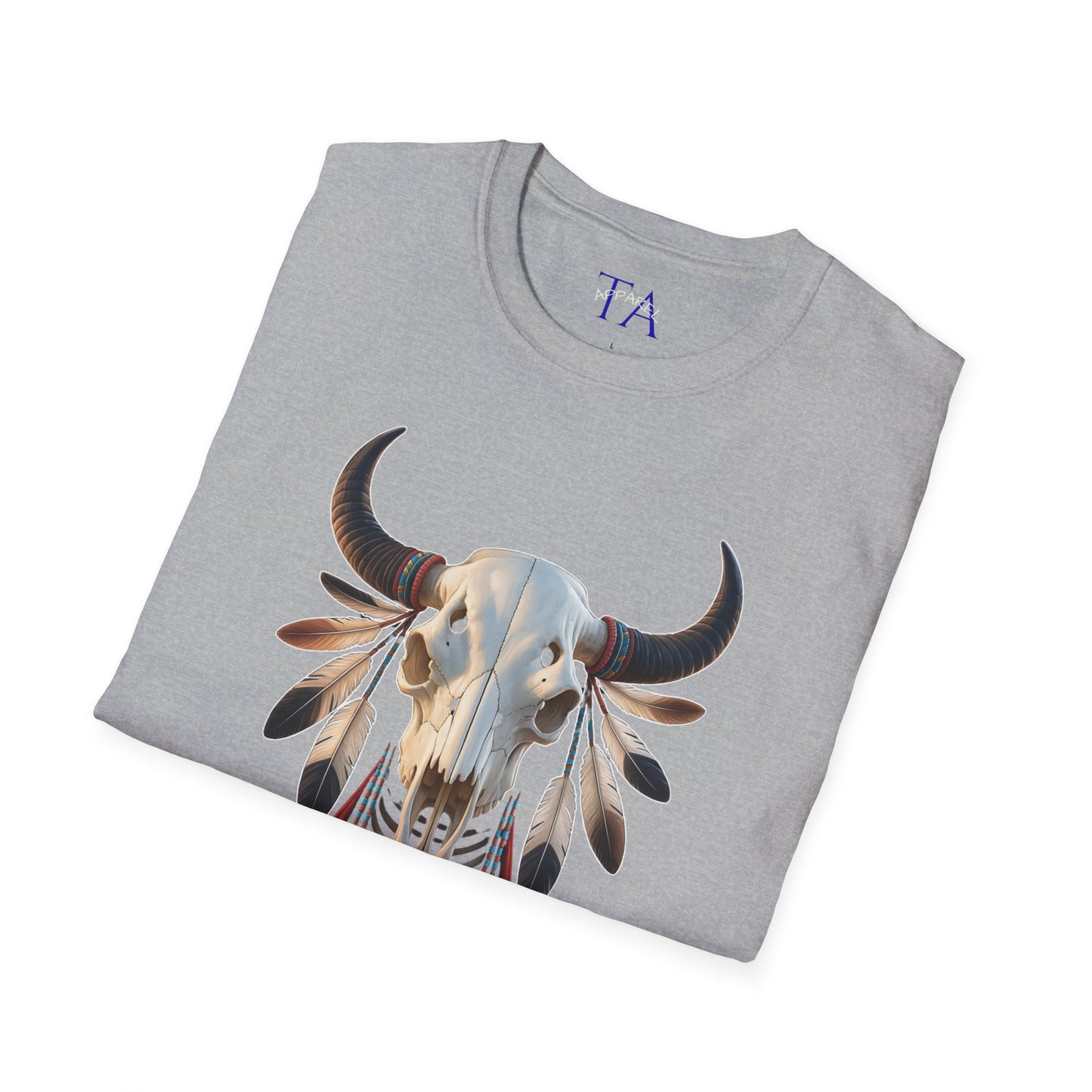 Native American Buffalo Skull T-Shirt - Whispers of the Ancestors