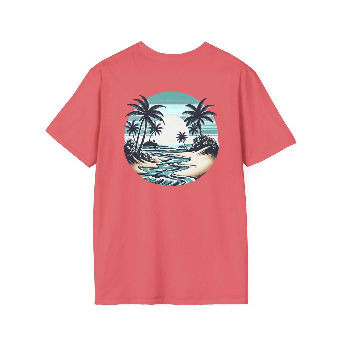 Tropical Vibes T-Shirt - Unisex Softstyle, Beachwear, Summer Fashion, Vacation Tee, Relaxed Fit, Outdoor Events