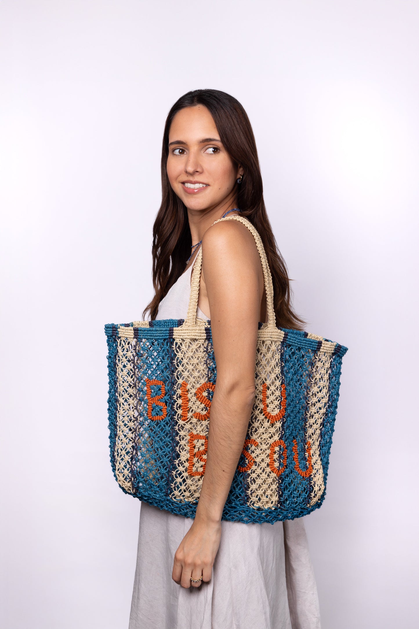 Tin Marin - Bisou Bisou Woven Jute Tote