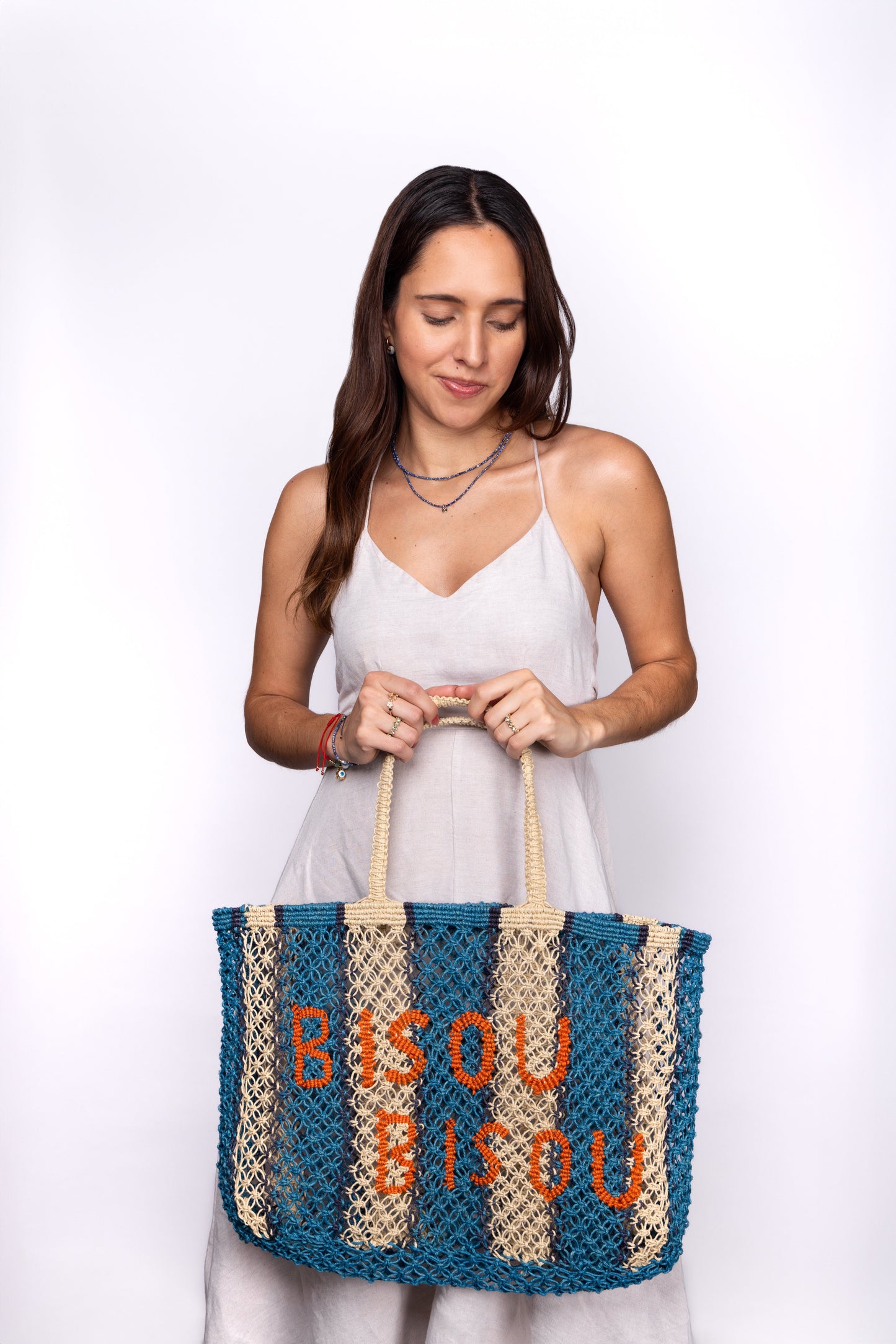 Tin Marin - Bisou Bisou Woven Jute Tote