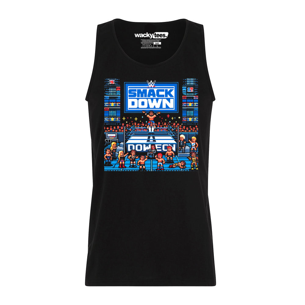 Wrestling Smack Down 8-Bit Gaming System Style Graphic Tee Shirt