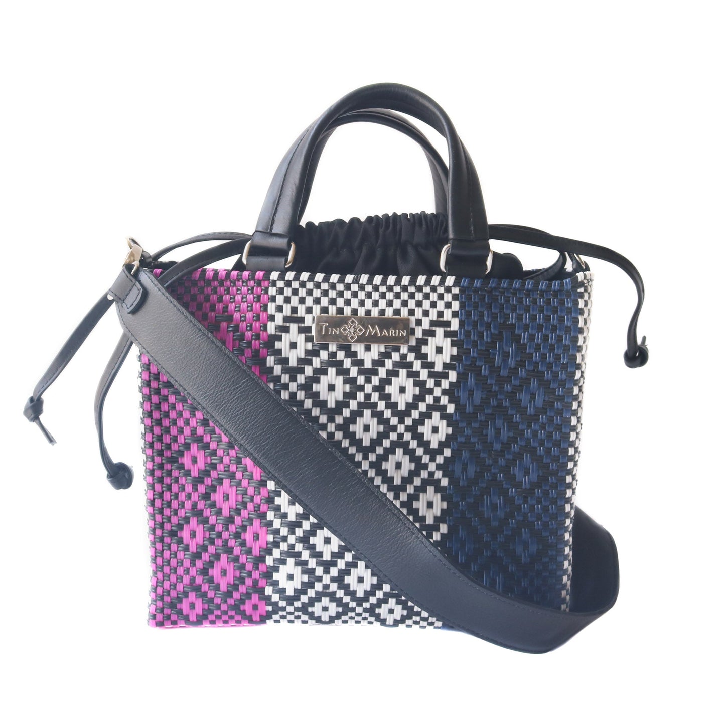 Tin Marin - Bloom Medium Woven Crossbody Drawstring Bag