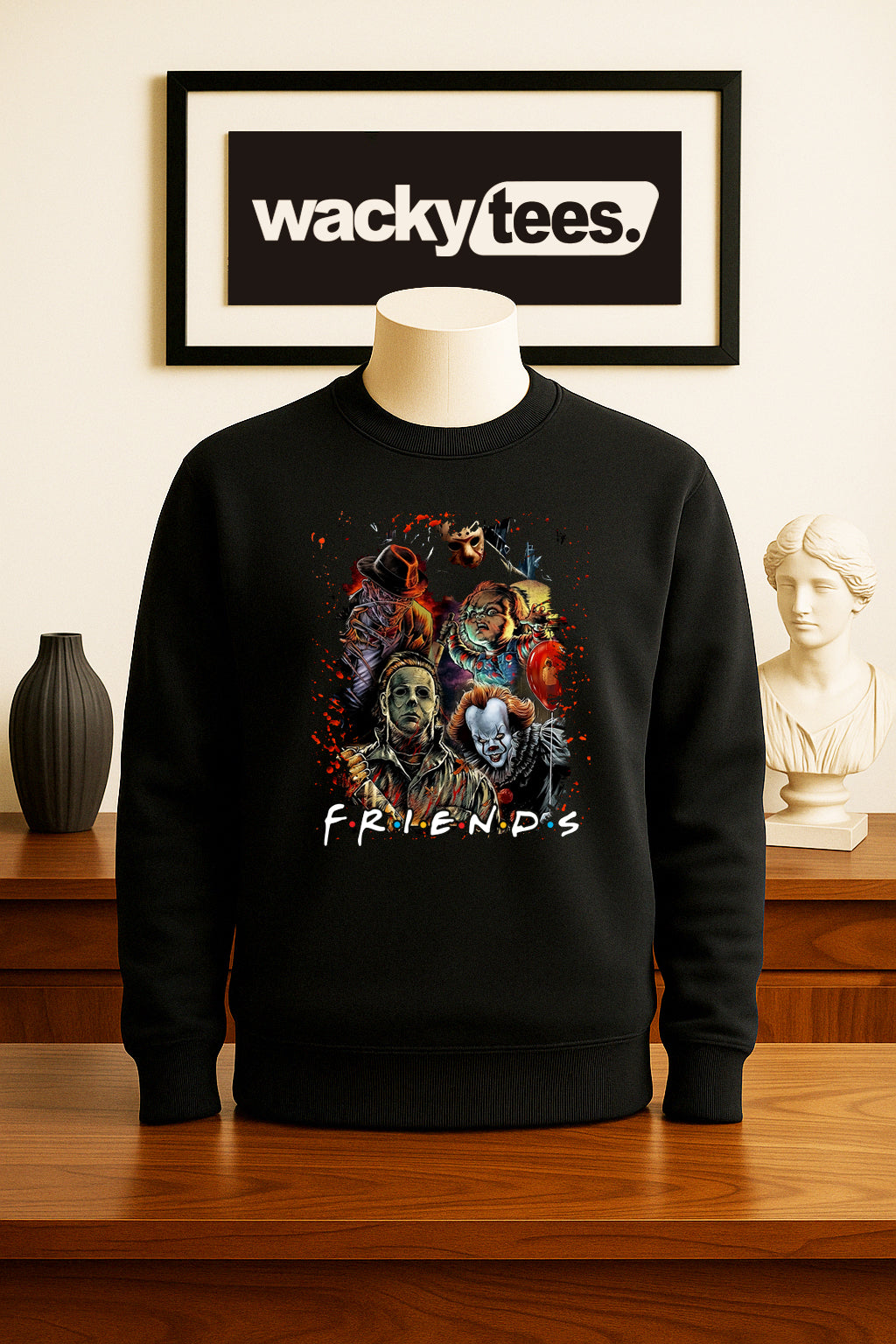 Friends Serial Killers Horror Terror Halloween 2 Graphic Tee Shirt