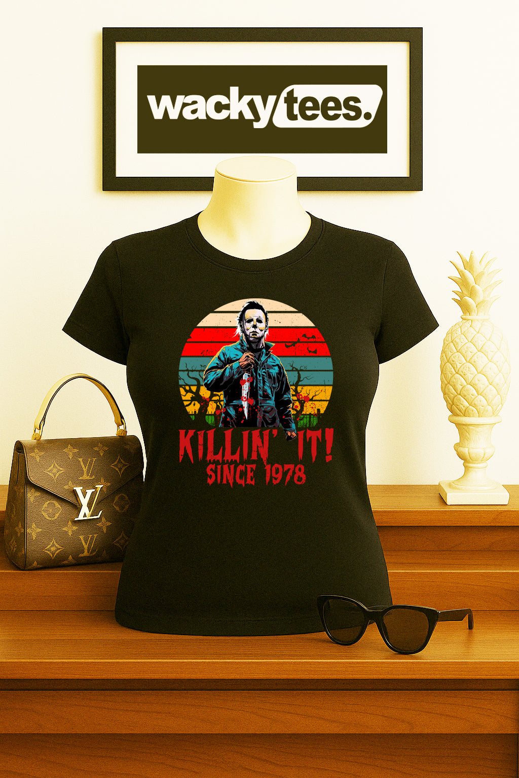 Killin It Since 78 Michael Myers Horror Terror Halloween Graphic Tee Shirt