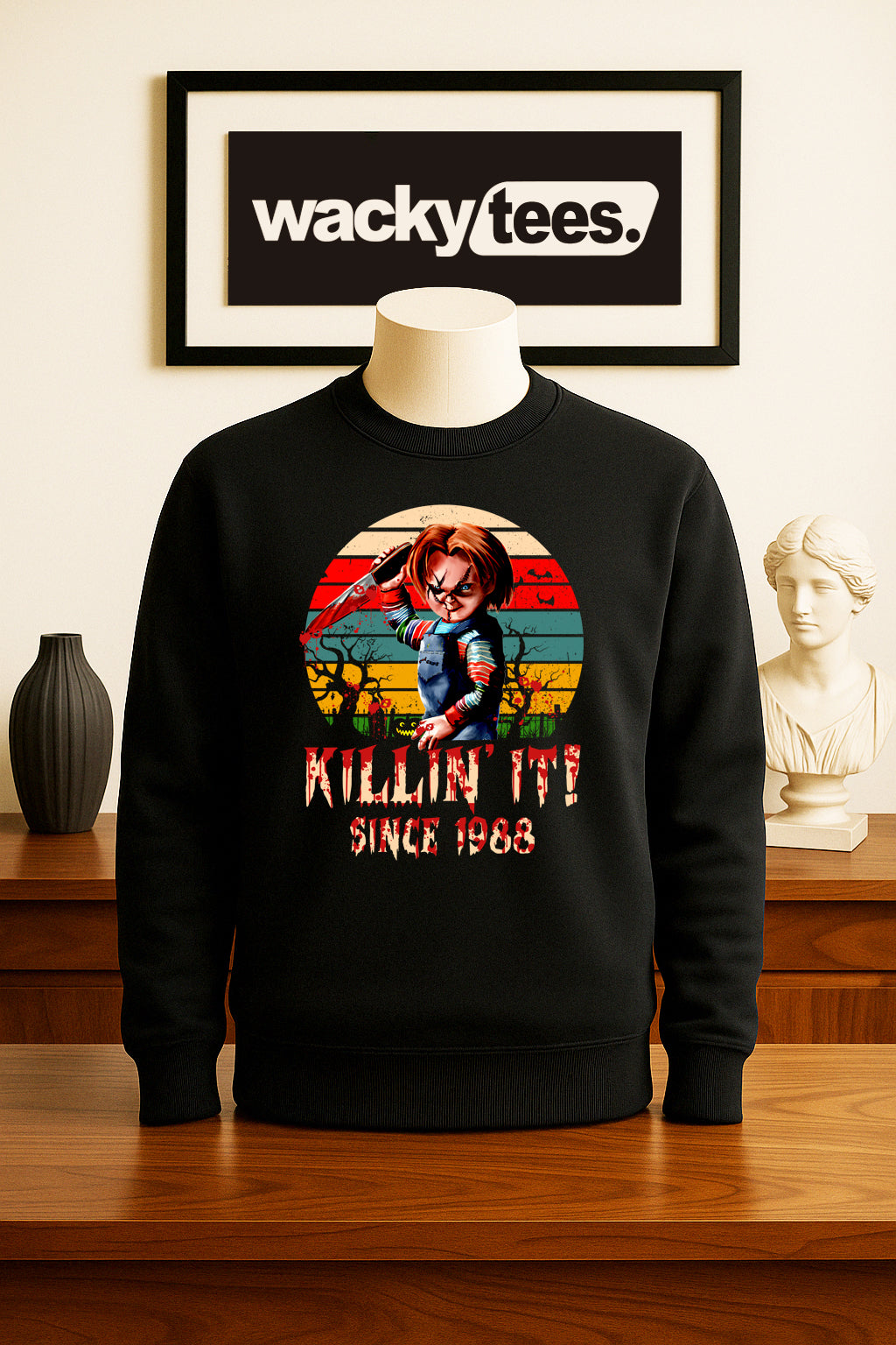 Killin It Since 88 Chucky Childs Play Horror Terror Halloween Graphic Tee Shirt