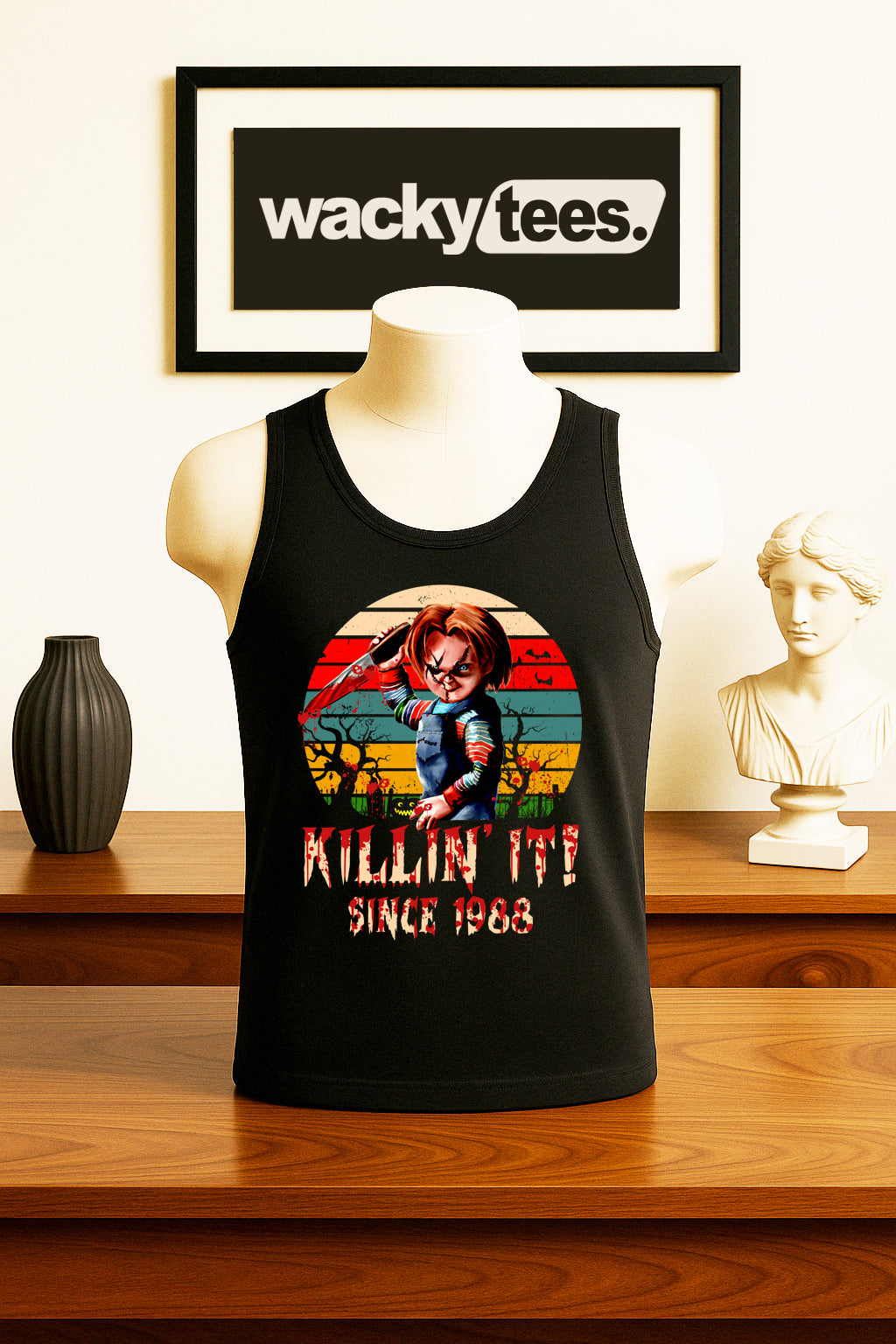 Killin It Since 88 Chucky Childs Play Horror Terror Halloween Graphic Tee Shirt