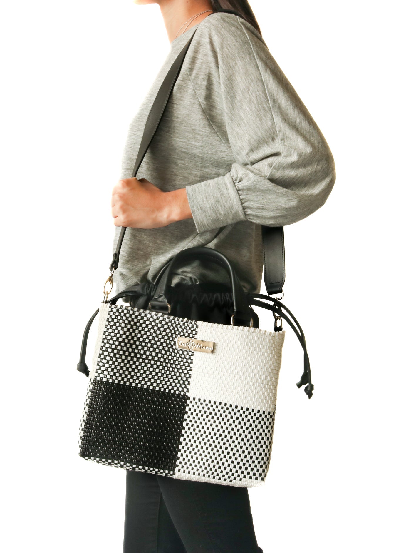 Tin Marin - Lucy Medium Woven Crossbody Drawstring Bag