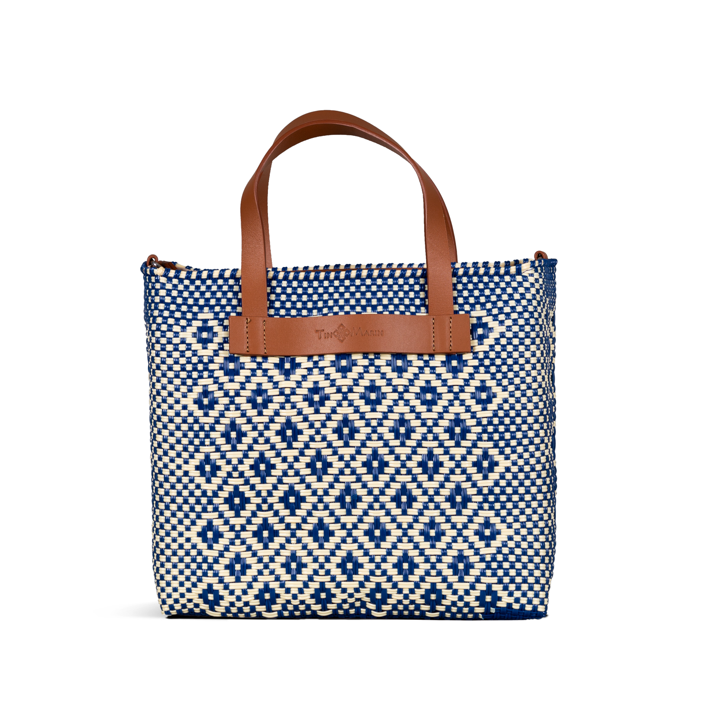 Tin Marin - Mixte Large Woven Crossbody Bag - Tan Leather