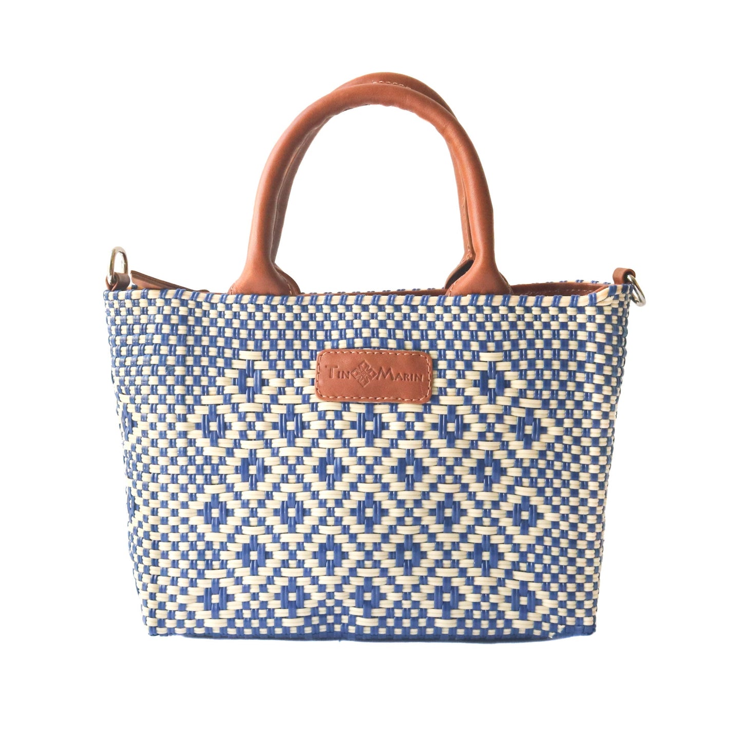 Tin Marin - Mixte Small Woven Crossbody Bag - Tan Leather