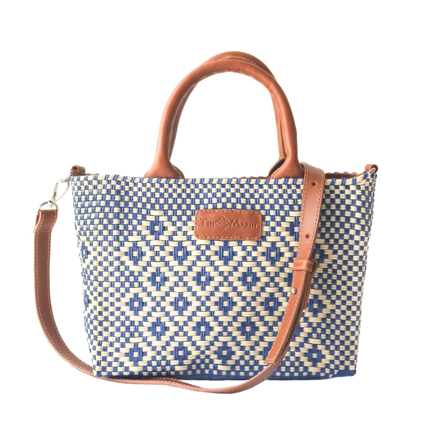 Tin Marin - Mixte Small Woven Crossbody Bag - Tan Leather