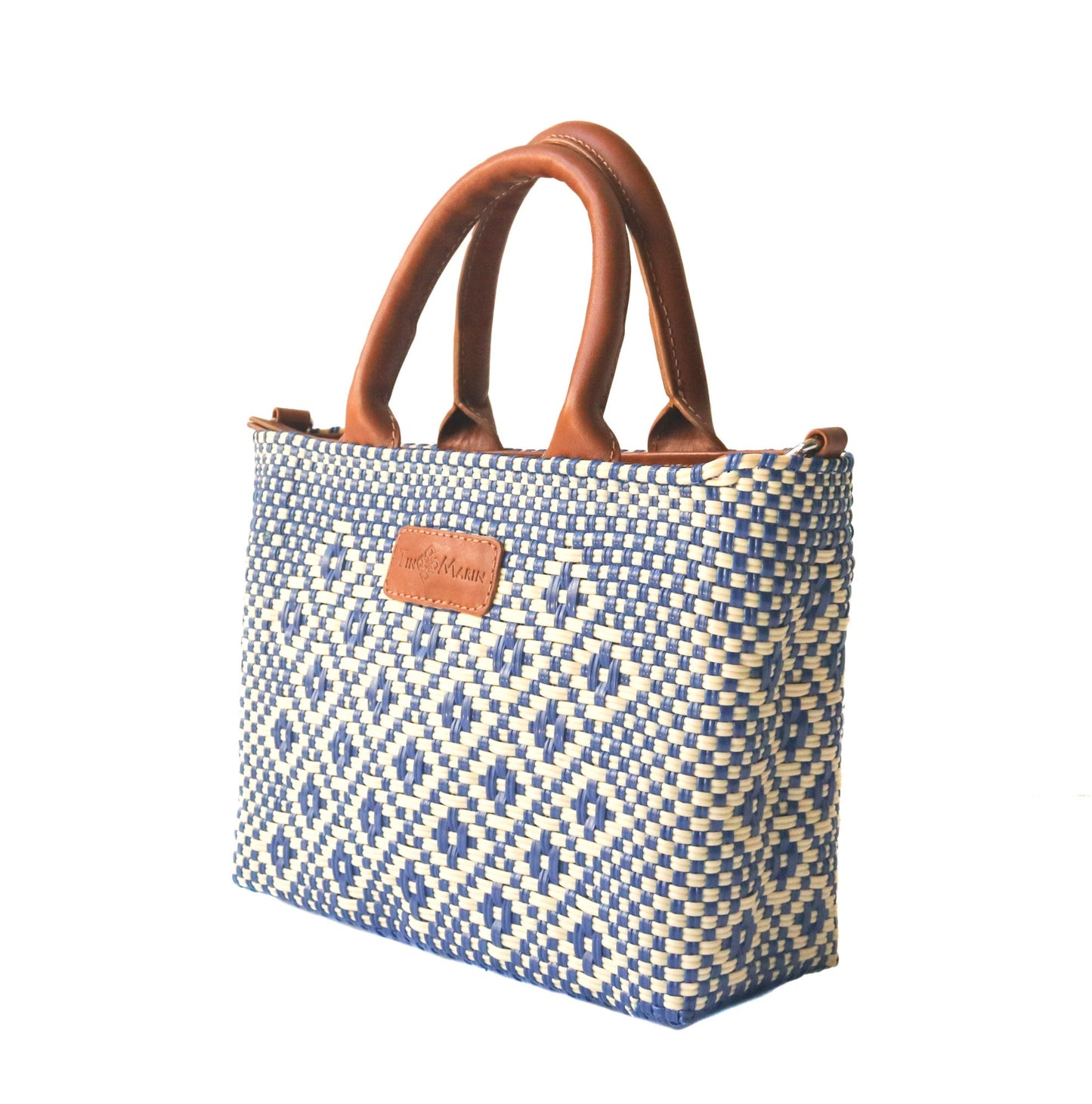 Tin Marin - Mixte Small Woven Crossbody Bag - Tan Leather