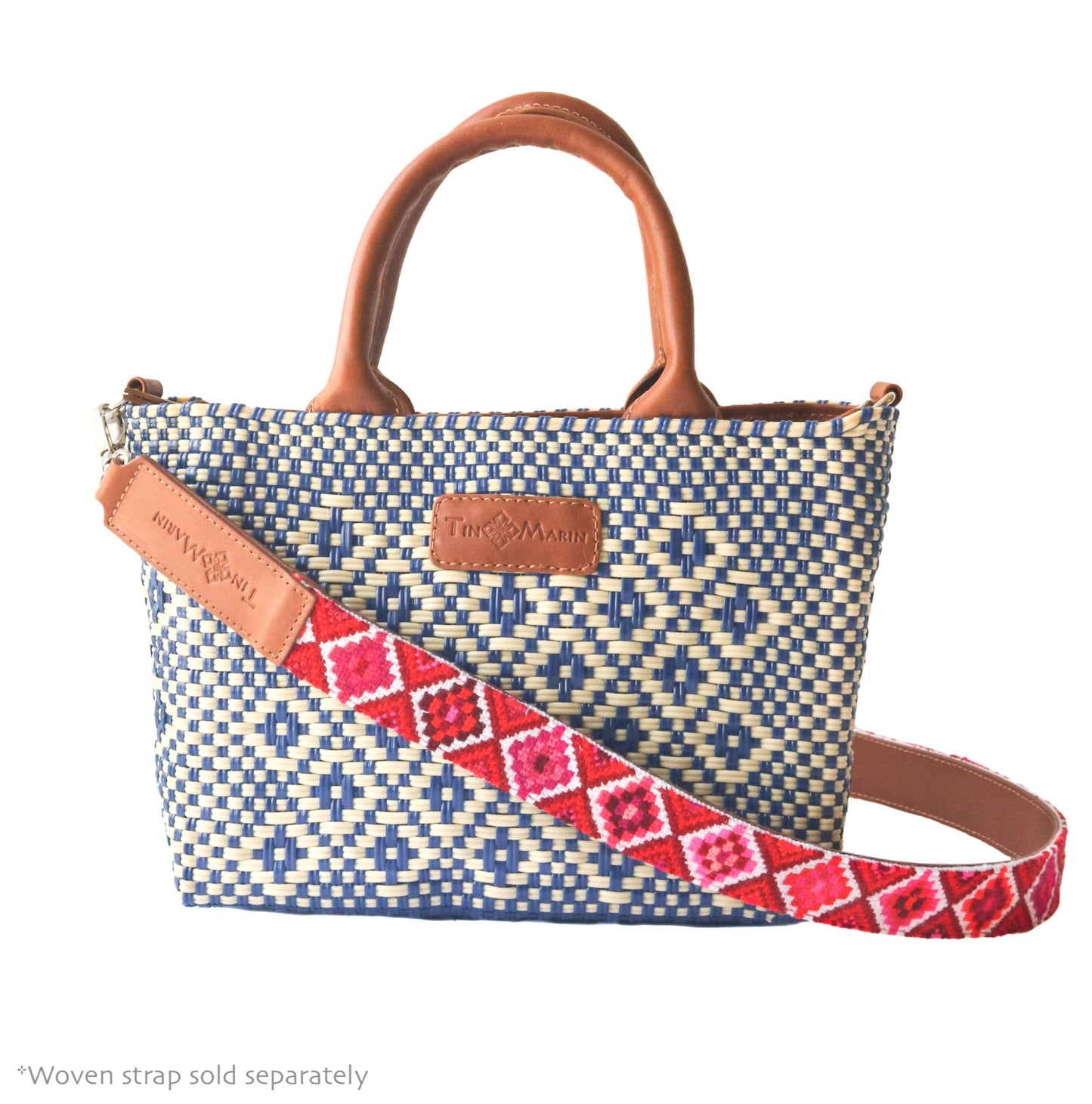 Tin Marin - Mixte Small Woven Crossbody Bag - Tan Leather