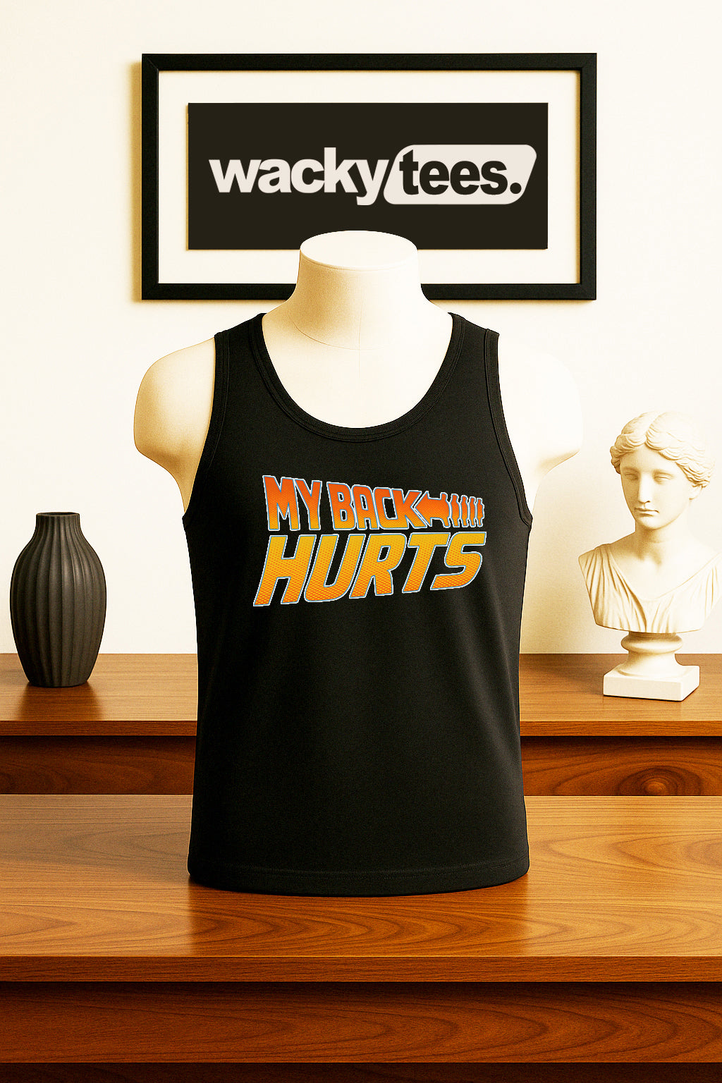 My Back Hurts Funny 80s Back to the Future Style Graphic Tee Shirt