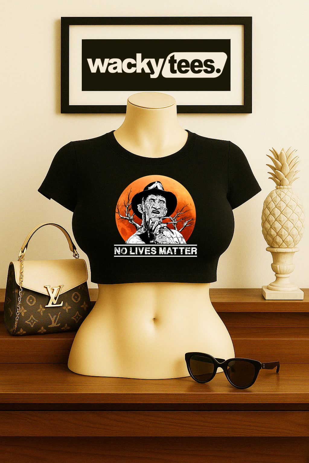 No Lives Matter Freddy Krueger Horror Terror Halloween Graphic Tee Shirt
