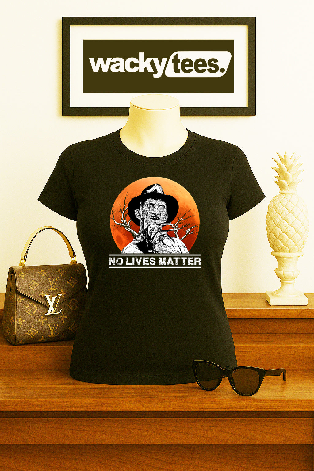 No Lives Matter Freddy Krueger Horror Terror Halloween Graphic Tee Shirt