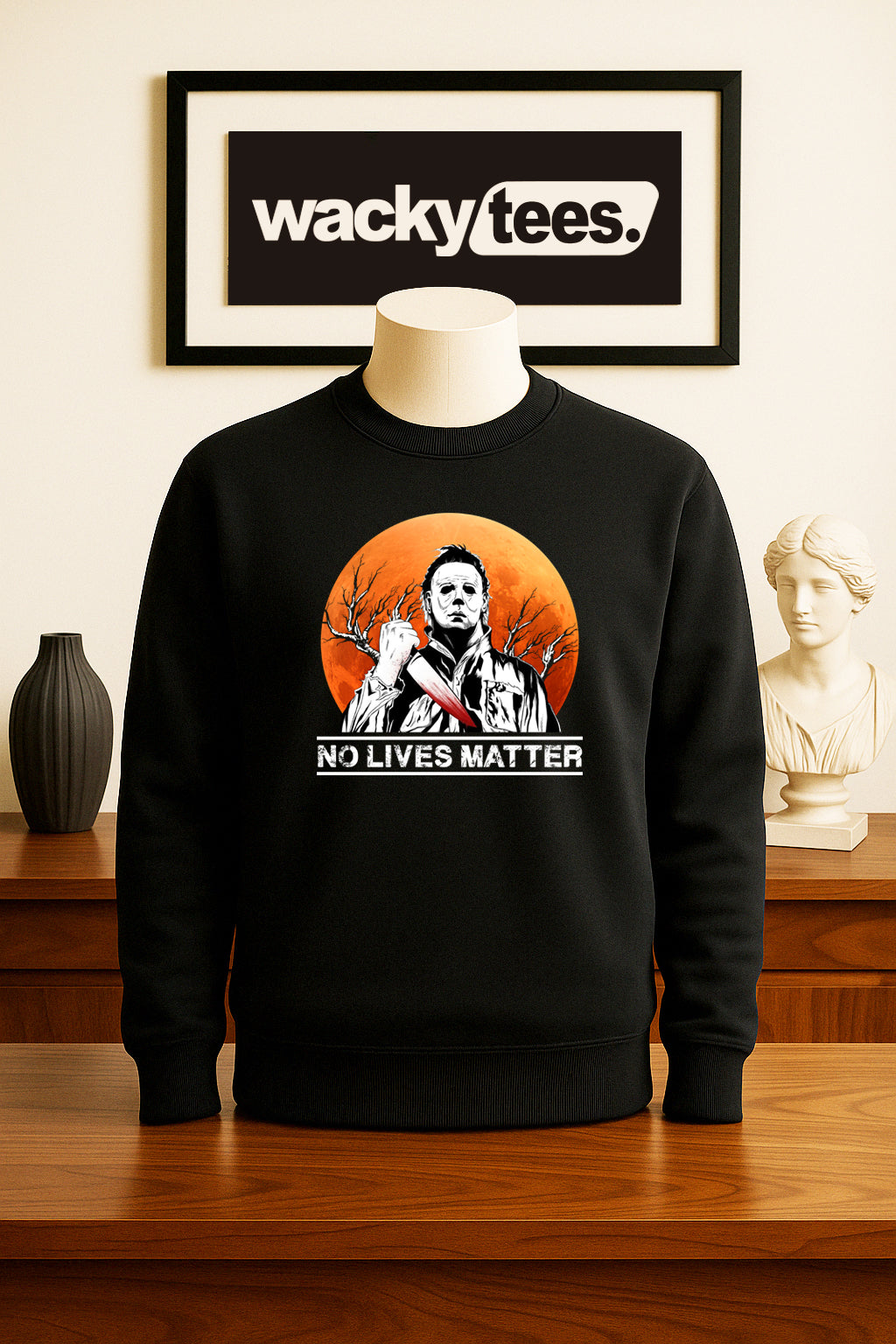 No Lives Matter Michael Myers Horror Terror Halloween Graphic Tee Shirt