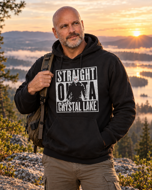 Straight Outta Crystal Lake Horror Hoodie | Gildan Softstyle Midweight Hoodie