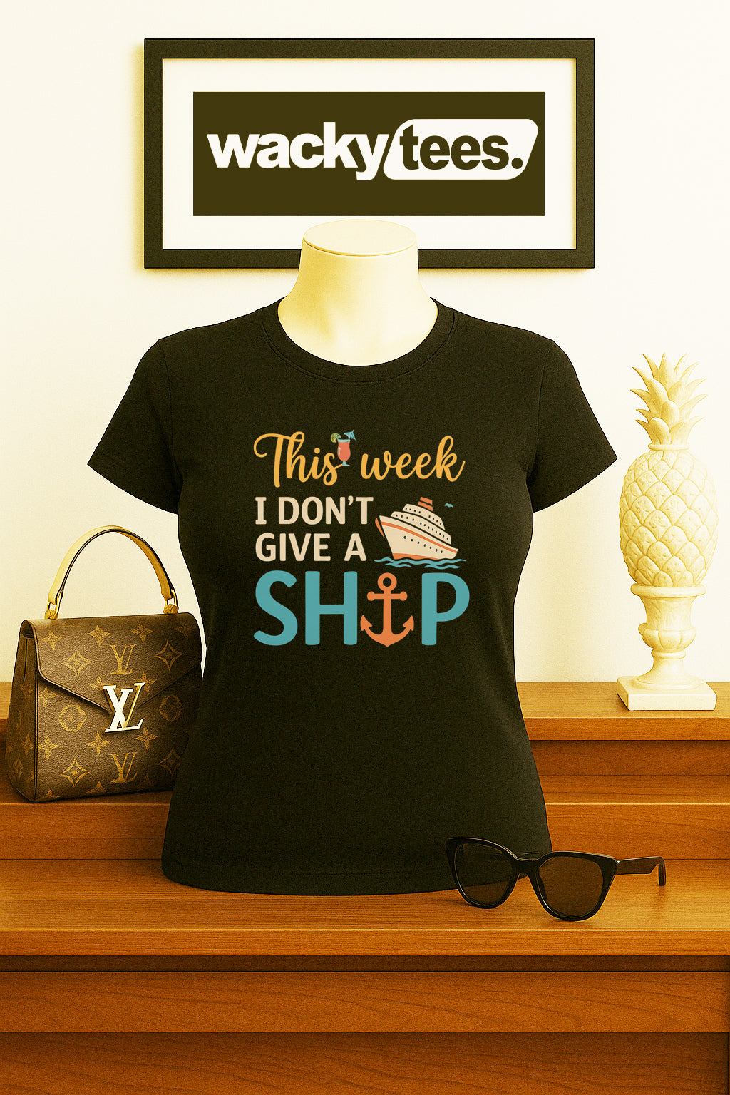 This Week I Dont Give a Ship Cruise Cruising Vacation Graphic Tee Shirt