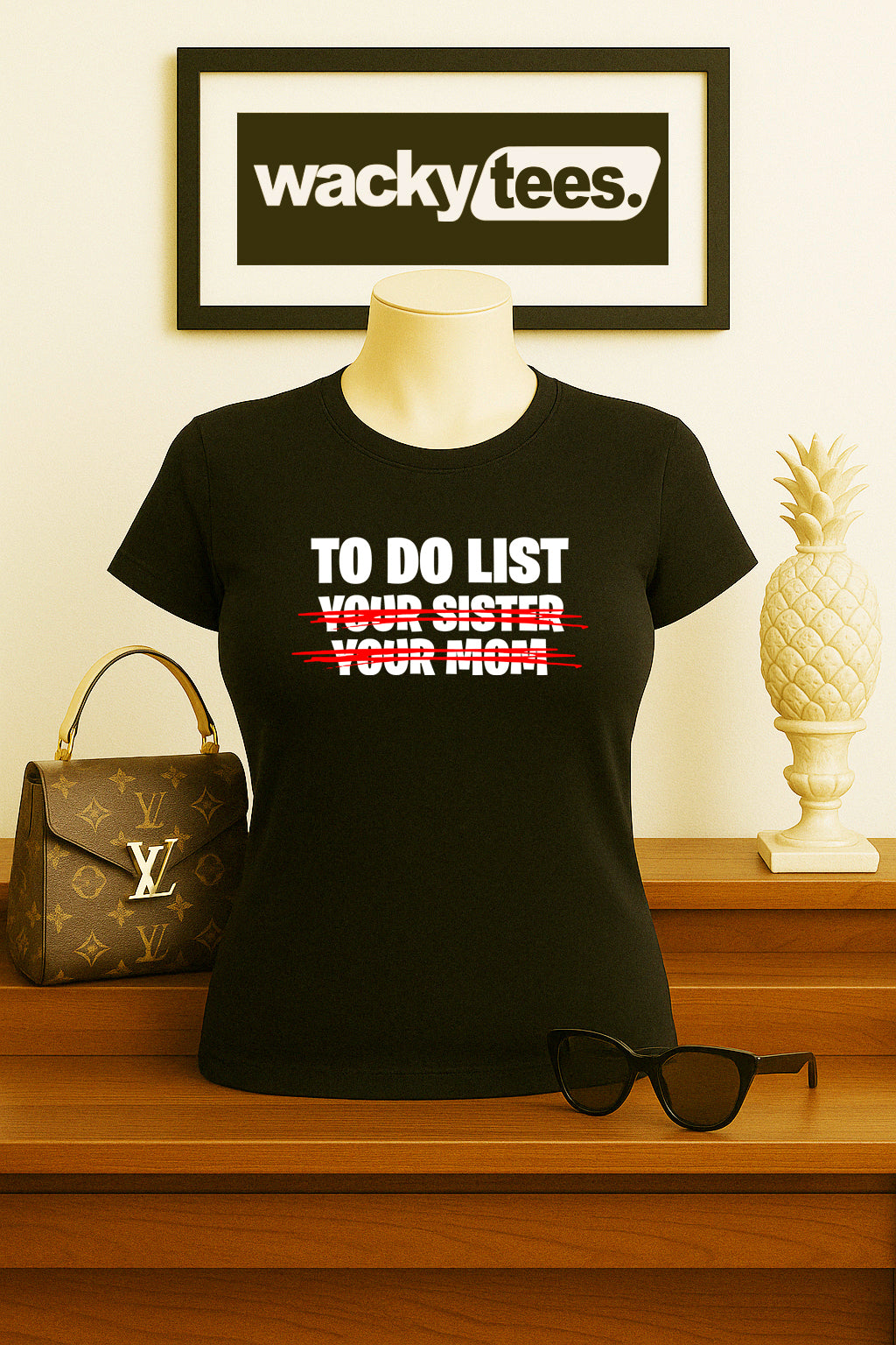 To Do List Your Sister Your Mom Funny Adult Humor Graphic Tee Shirt