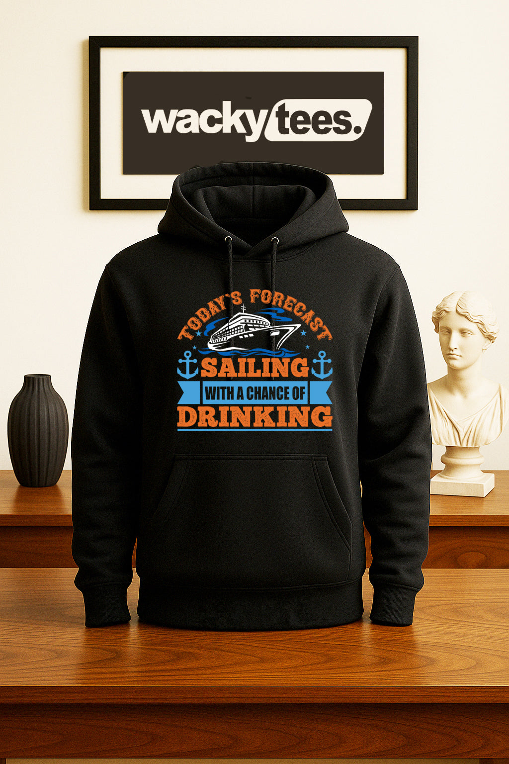 Todays Forcast Sailing with a Chance of Drinking Cruise Vacation Graphic Tee Shirt