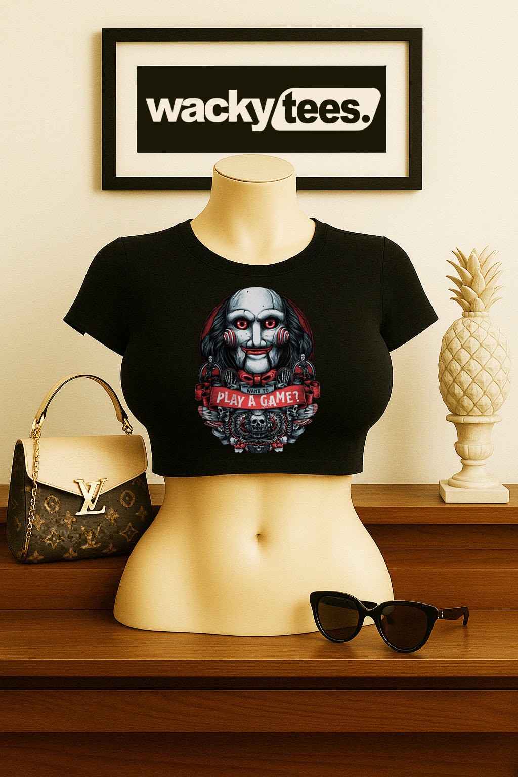 Want To Play A Game Jigsaw Saw Horror Terror Halloween Graphic Tee Shirt
