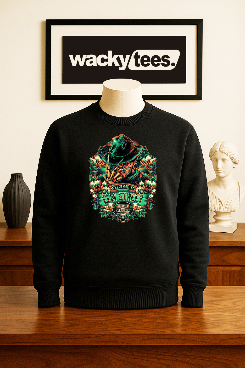 Welcome to Elm Street Freddy Krueger Horror Terror Halloween Graphic Tee Shirt