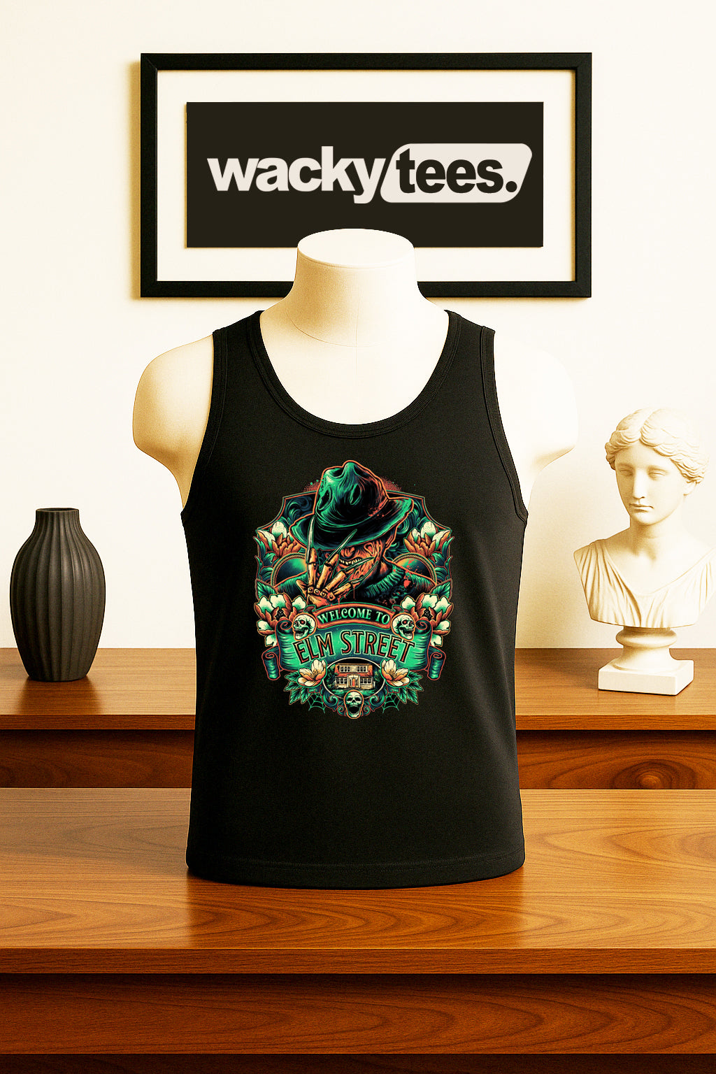 Welcome to Elm Street Freddy Krueger Horror Terror Halloween Graphic Tee Shirt