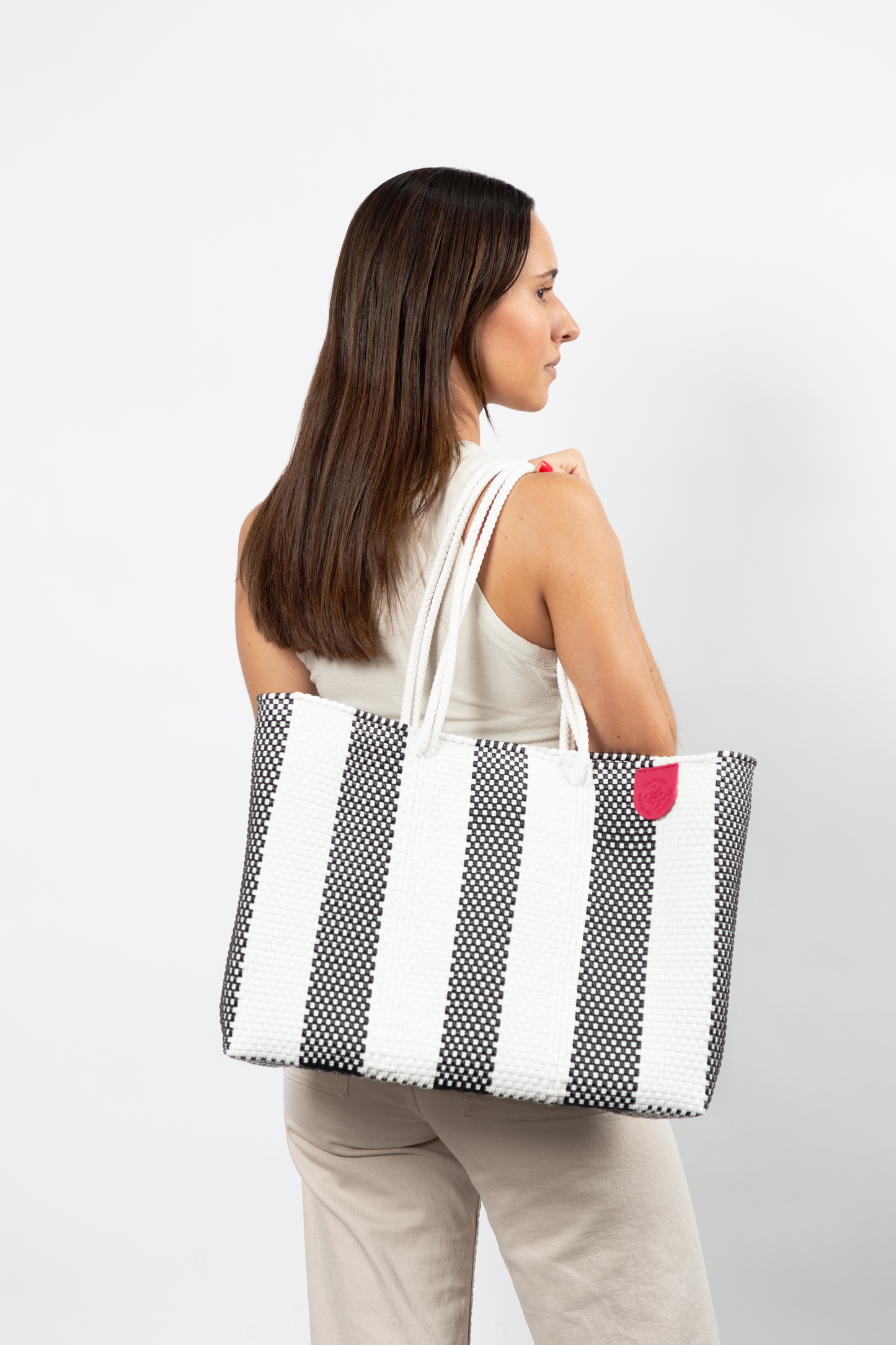 Tin Marin - Zebra Woven Super Tote
